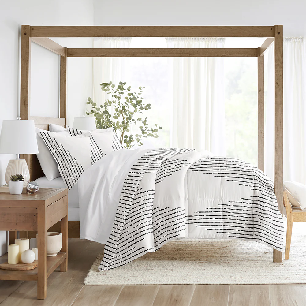 Diamond Stripe Down-Alternative Comforter Set - Sale