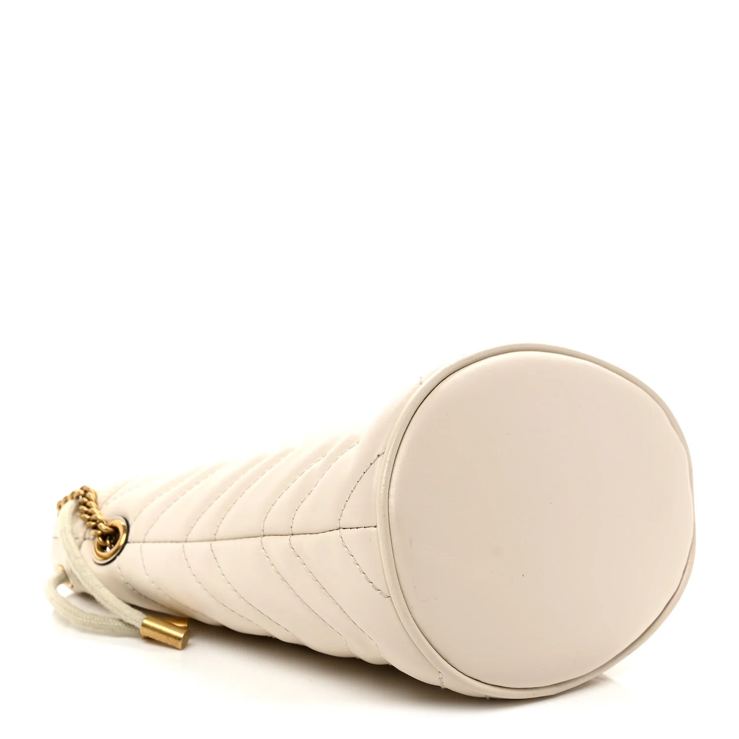 Calfskin Matelasse Mini GG Marmont 2.0 Bucket Bag White - Top Club