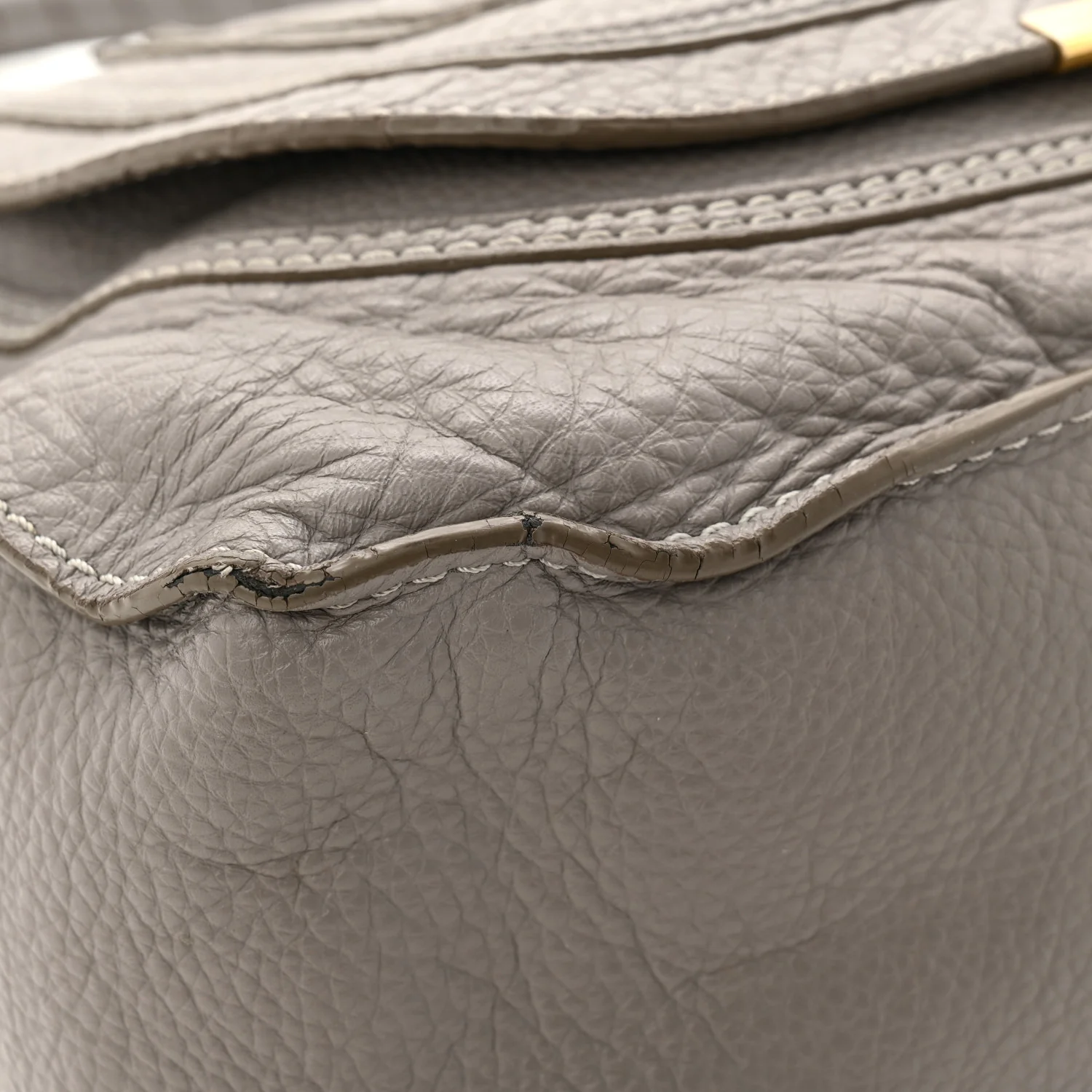 Calfskin Medium Marcie Satchel Cashmere Grey - Top Club
