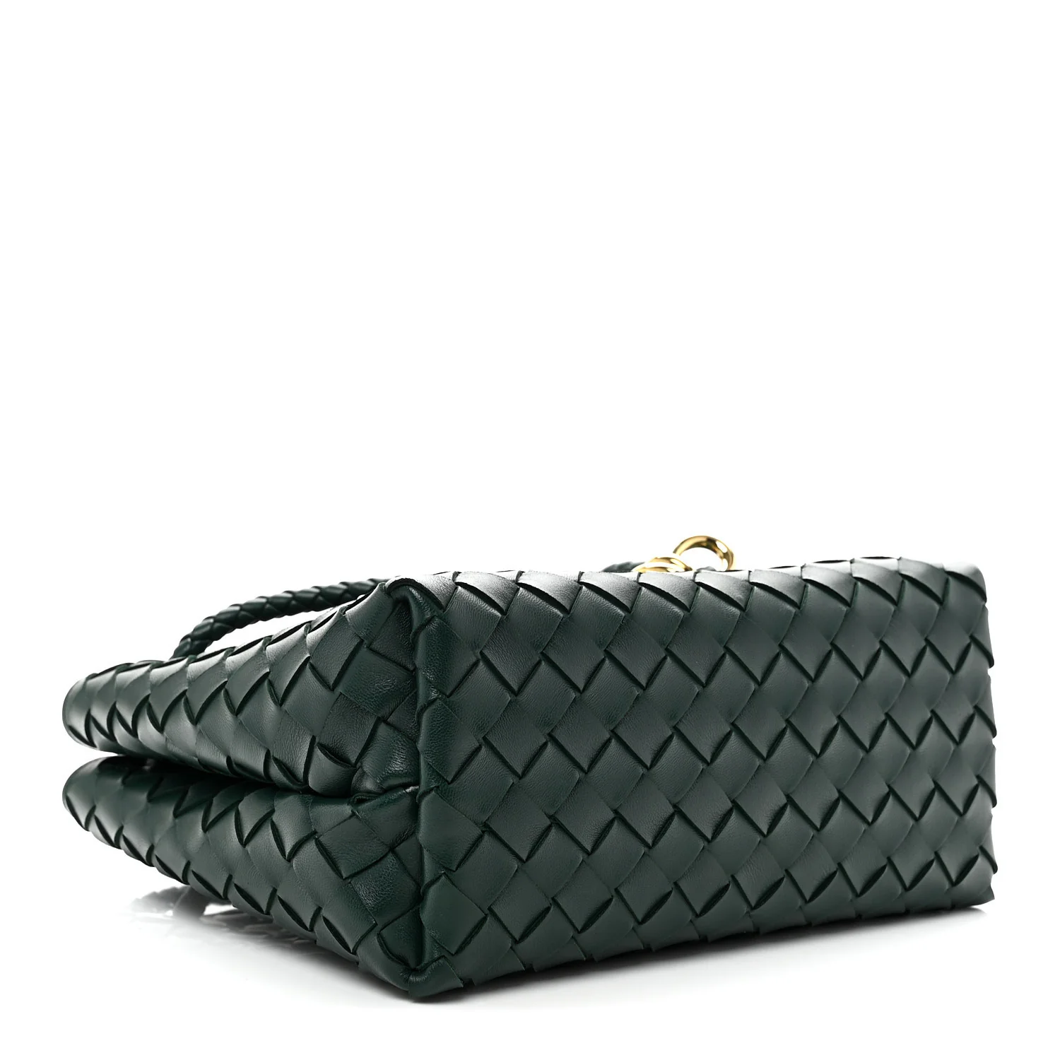 Nappa Intrecciato Small Andiamo Shoulder Bag Emerald Green - Top Club