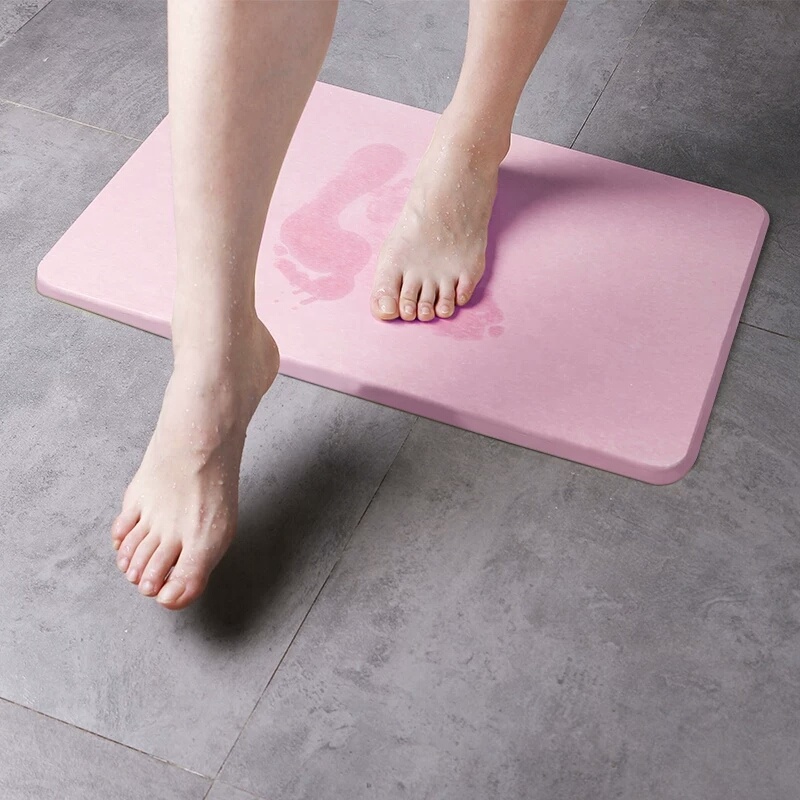 Water Absorbent Anti-Slip Diatomite Bath Mat