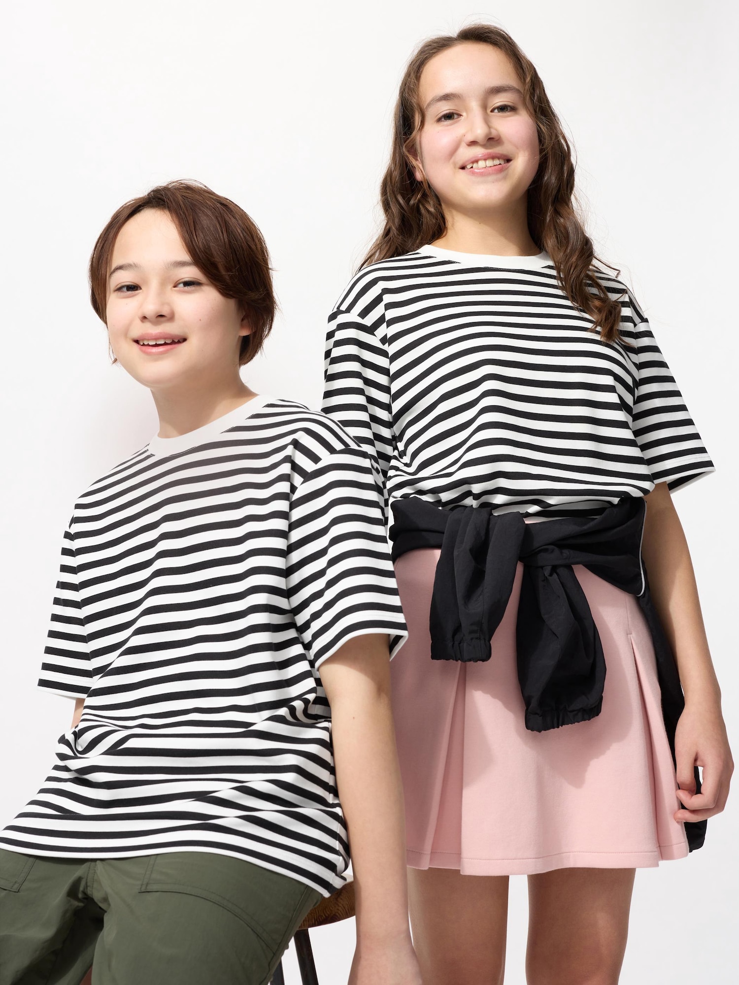 KIDS AIRism Cotton Striped Crew Neck T-Shirt