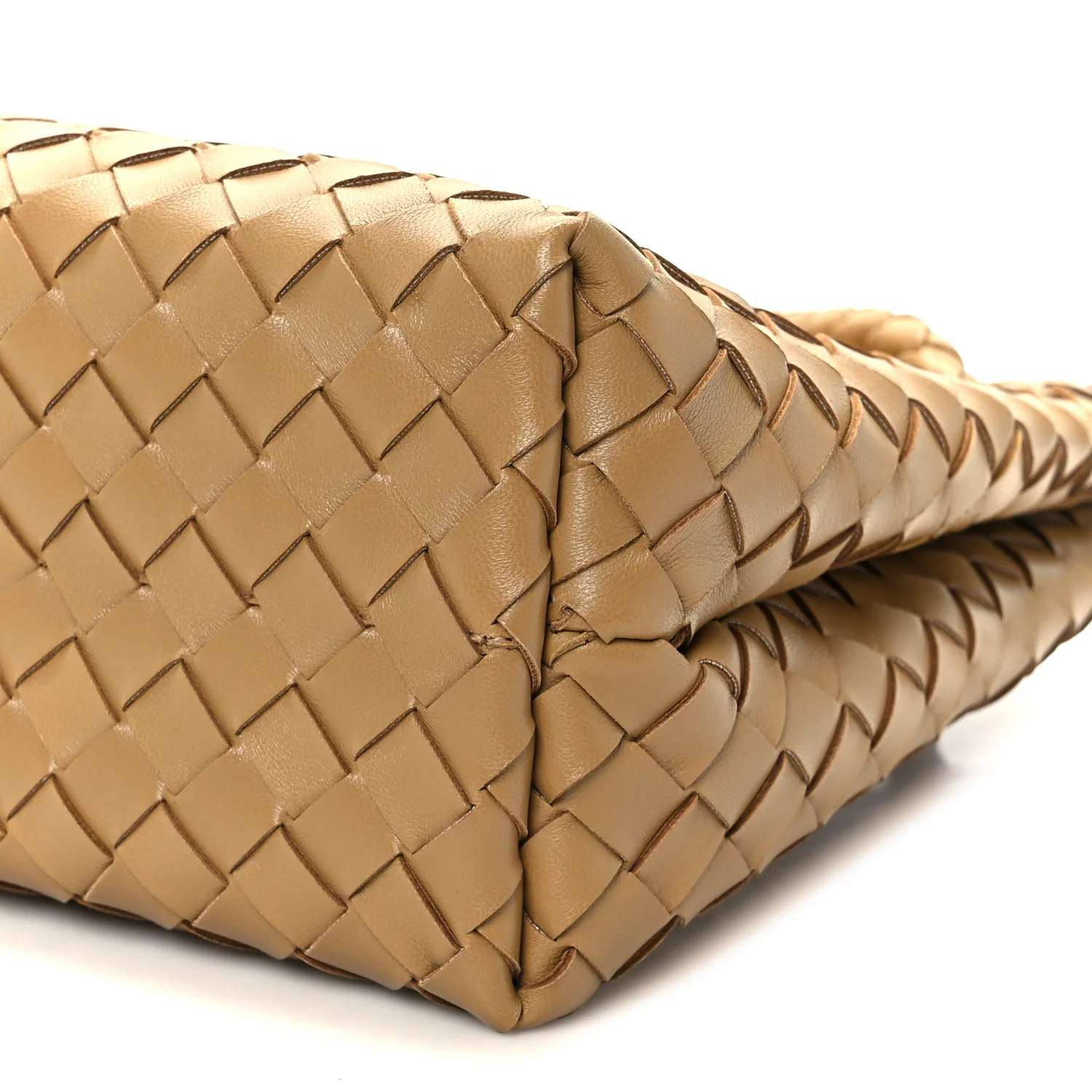 Nappa Intrecciato Medium Andiamo Shoulder Bag Dark Praline - Top Club