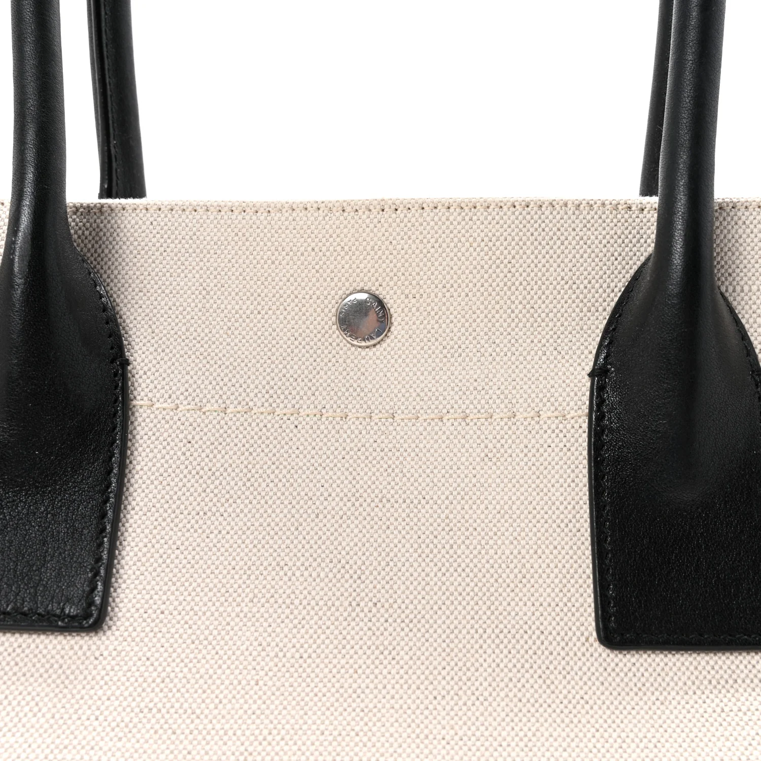 Linen Calfskin Small Rive Gauche Tote Greggio Natural - Top Club