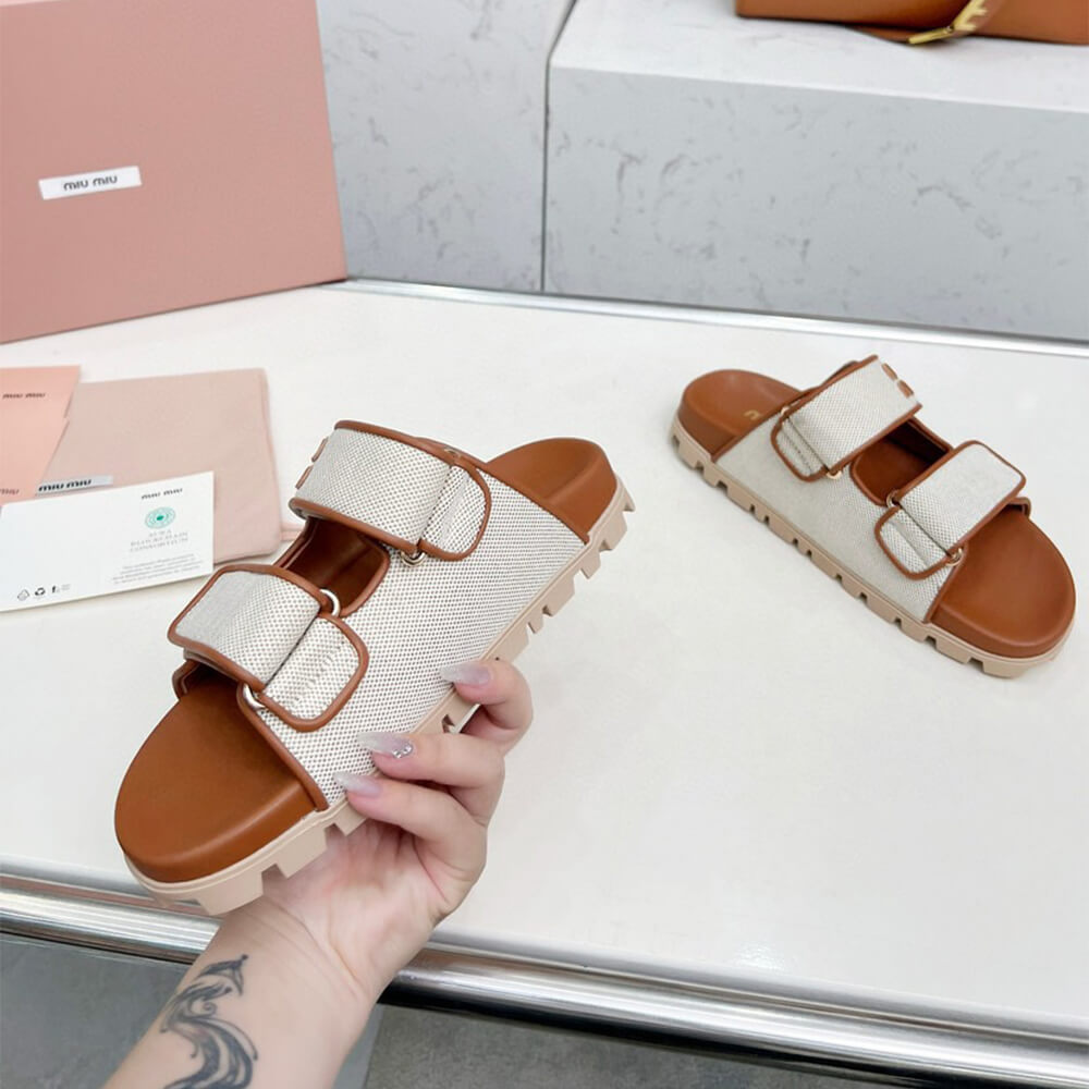 MiuMiu Canvas slides - Top Club