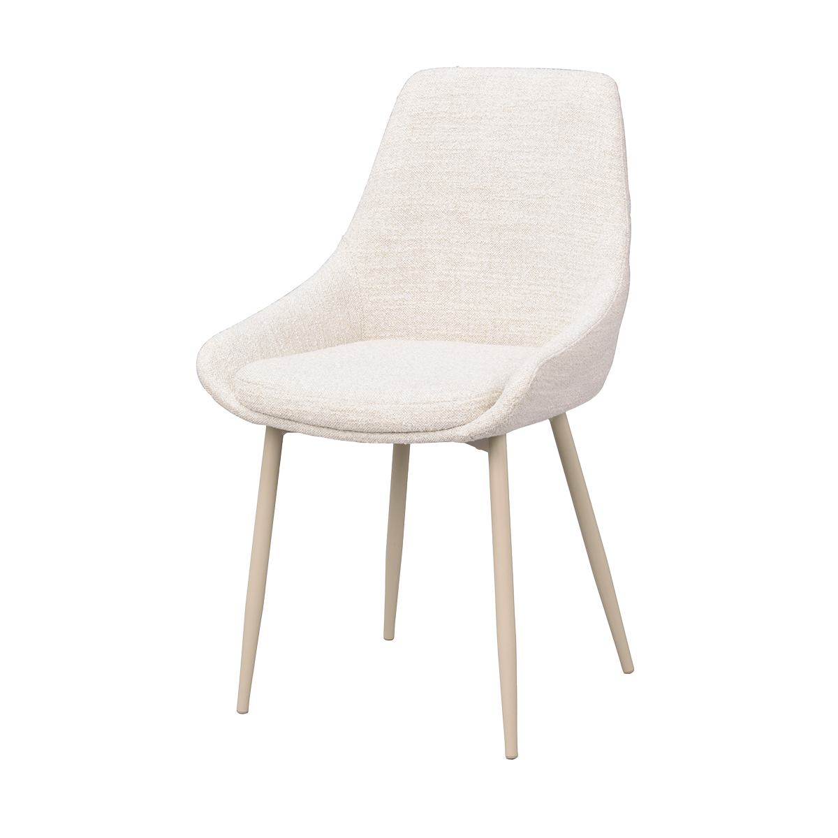 Eetkamerstoel Sierra - beige poten Licht beige