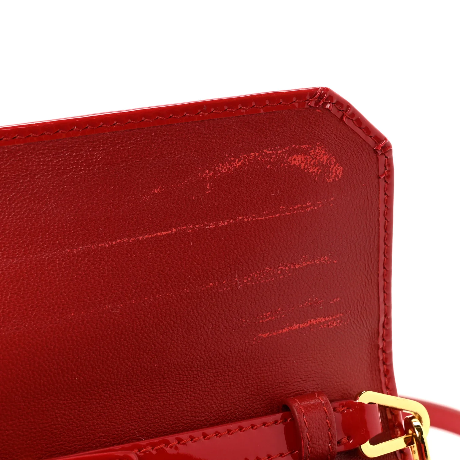 Vernice Madras Wallet On Chain Rosso - Top Club