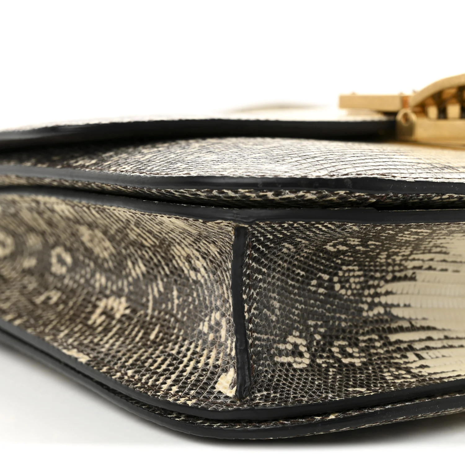 Lizard Medium Classic Box Flap Bag Natural - Top Club