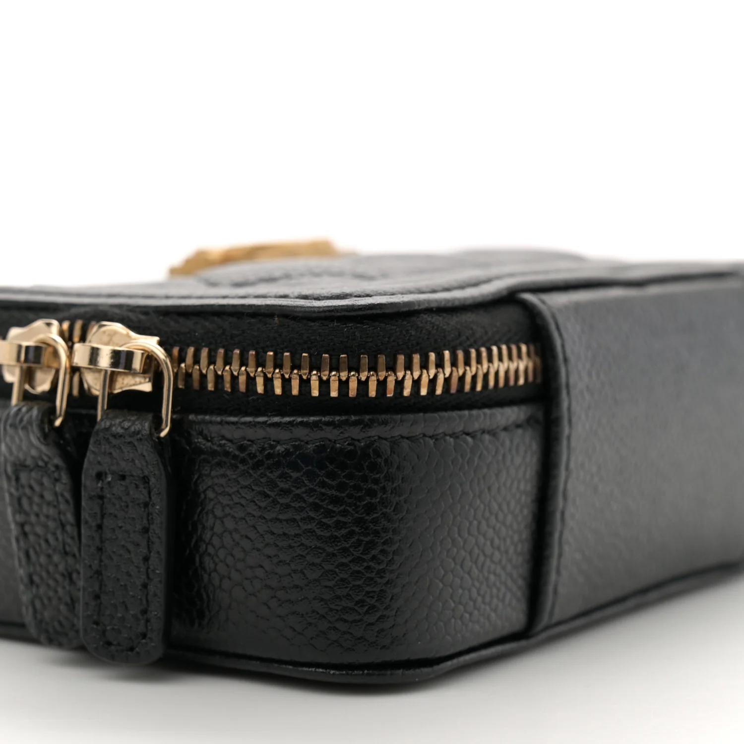 Caviar Quilted Mini Boy Clutch With Chain Black - Top Club