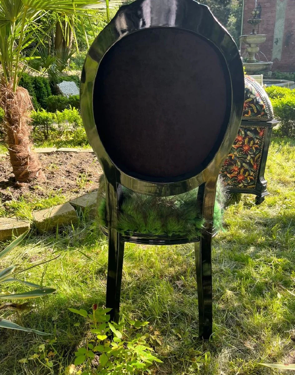 Pompöös by Luxury Baroque Faux Fur Dining Room Chair Jungle - designed by Harald Glööckler