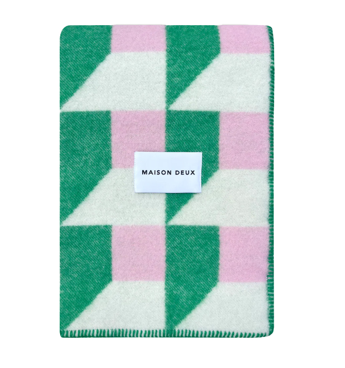 Plaid Cubics 130x200 cm grass pink