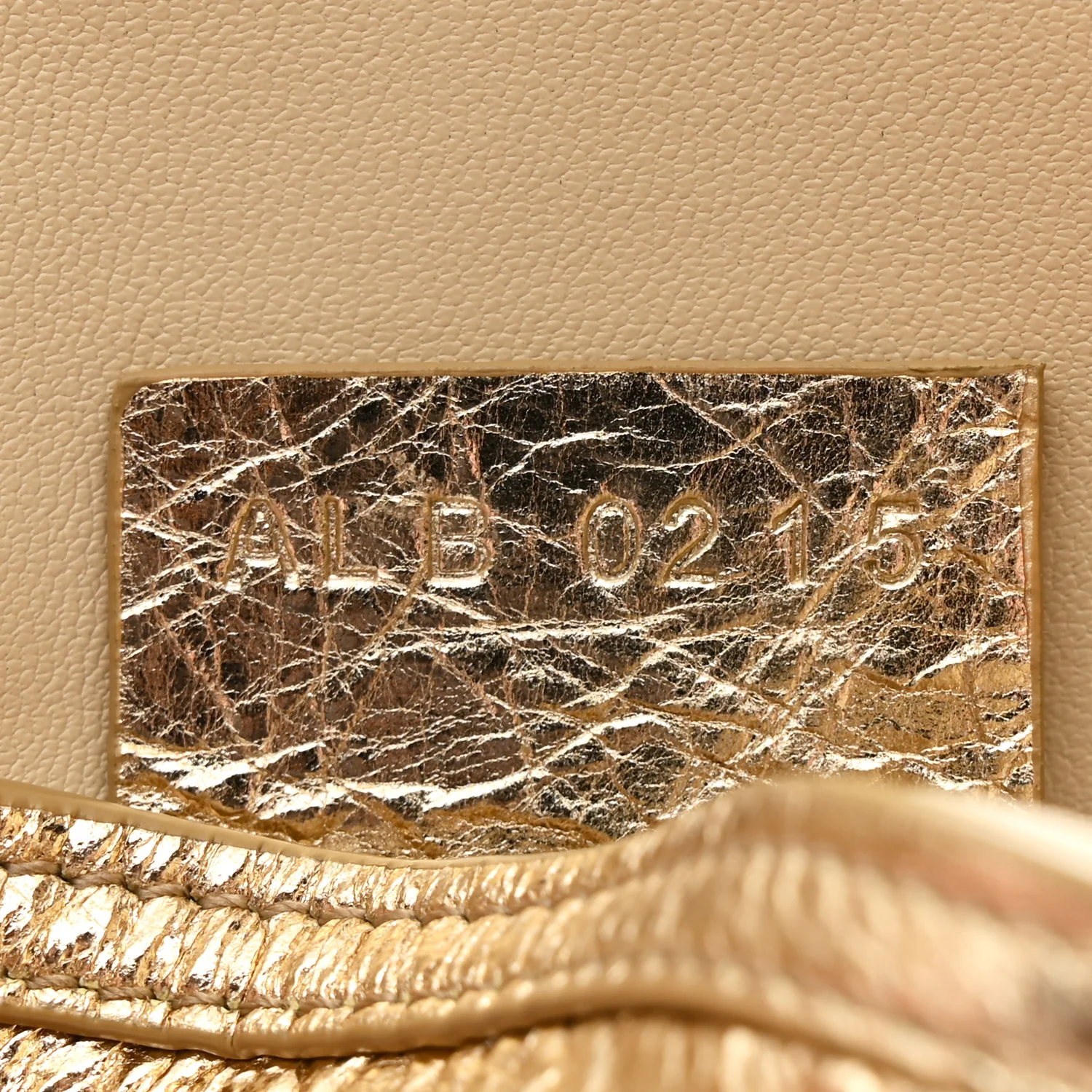 Metallic Tumbled Calfskin Nano Voyou Bag Golden Sand - Top Club