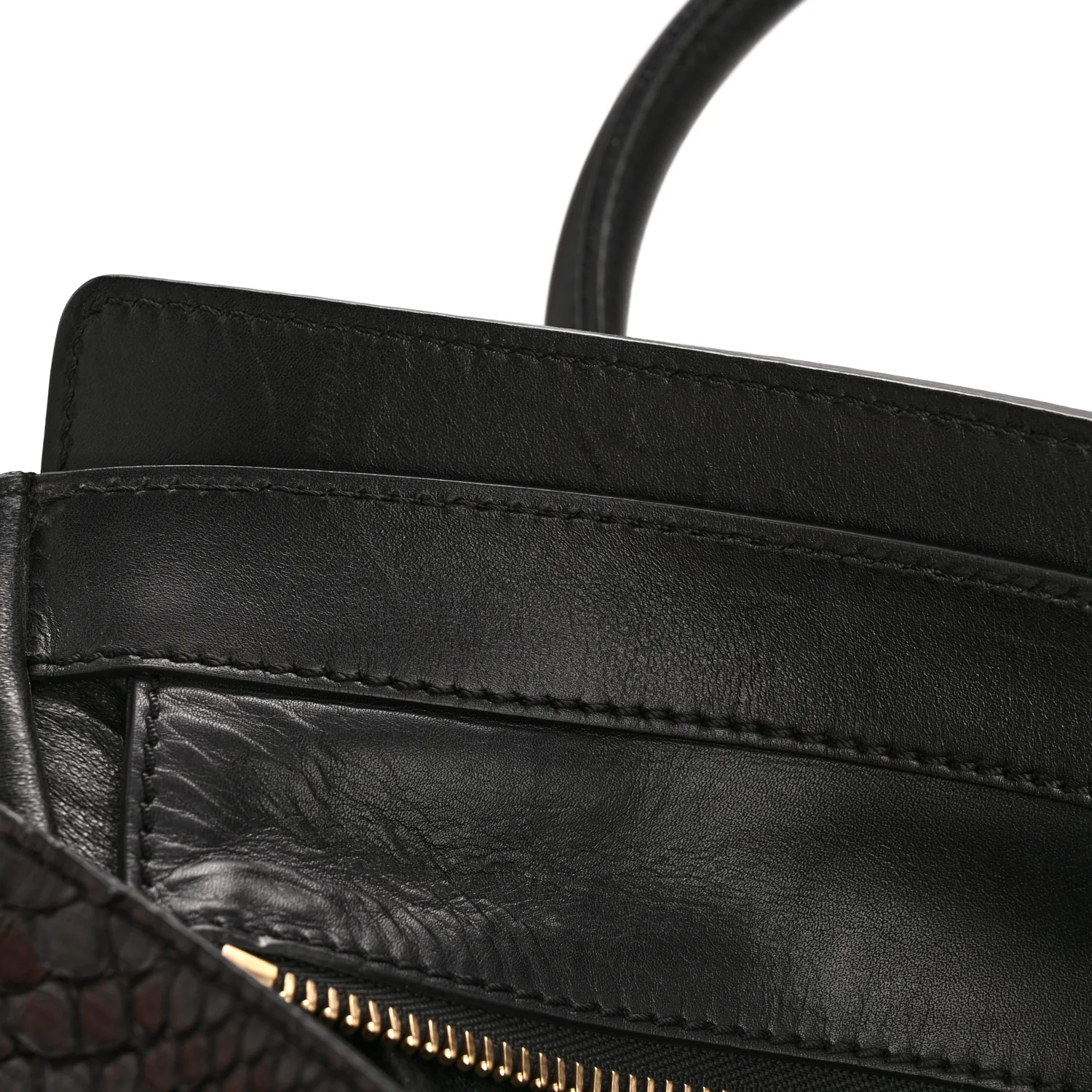 Snakeskin Large Luggage Black - Top Club