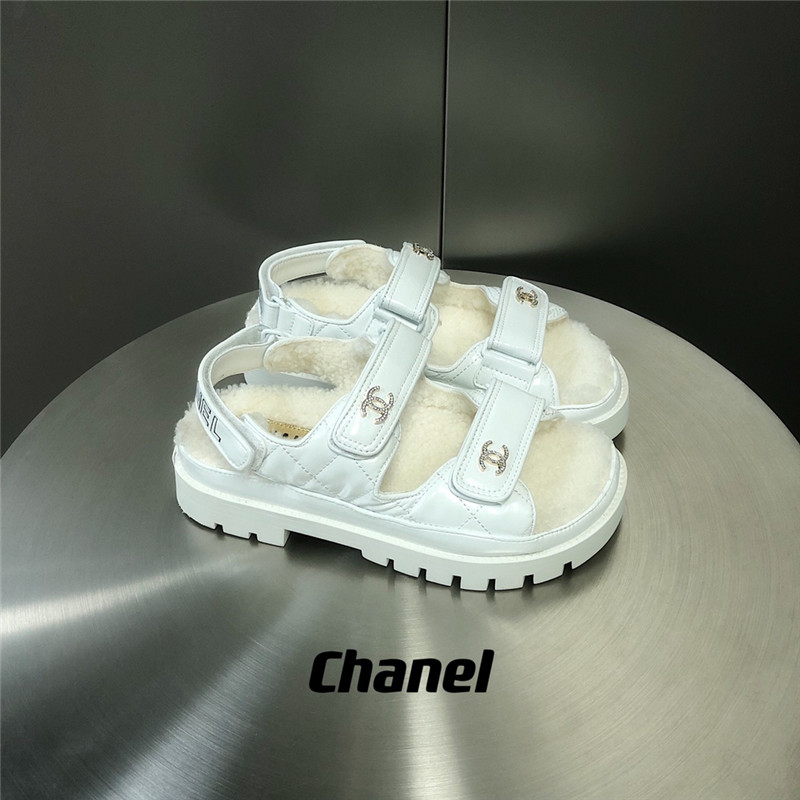 chanel Velcro fur sandals - Sneaker Replica Workshop