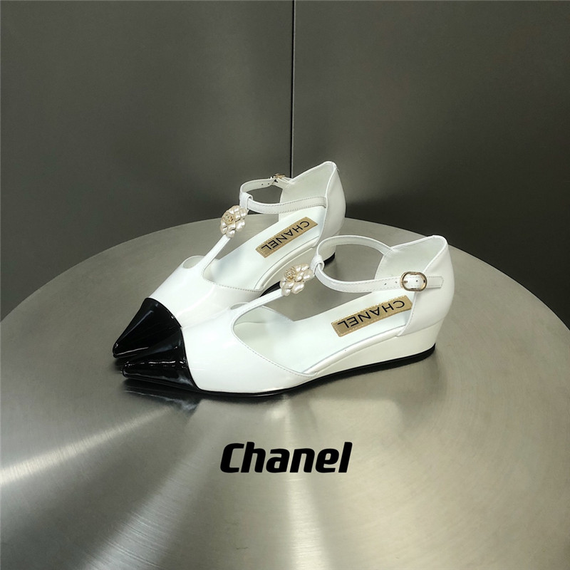 chanel camellia wedge heel pointed toe shoes - Sneaker Replica Workshop