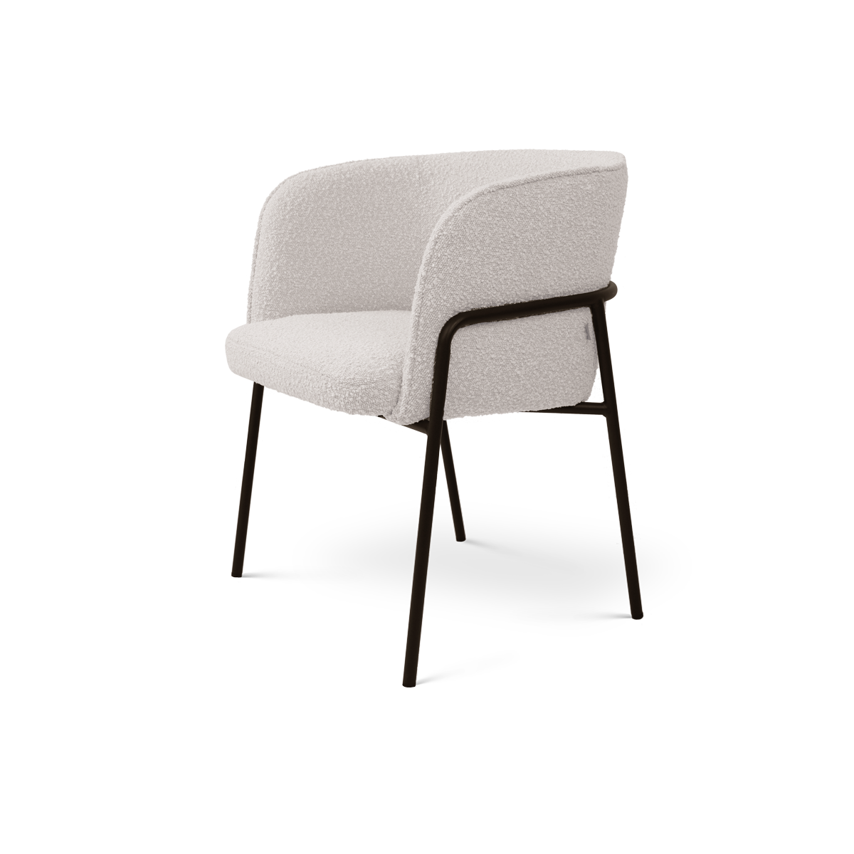 Josefien eetkamerstoel bouclé beige