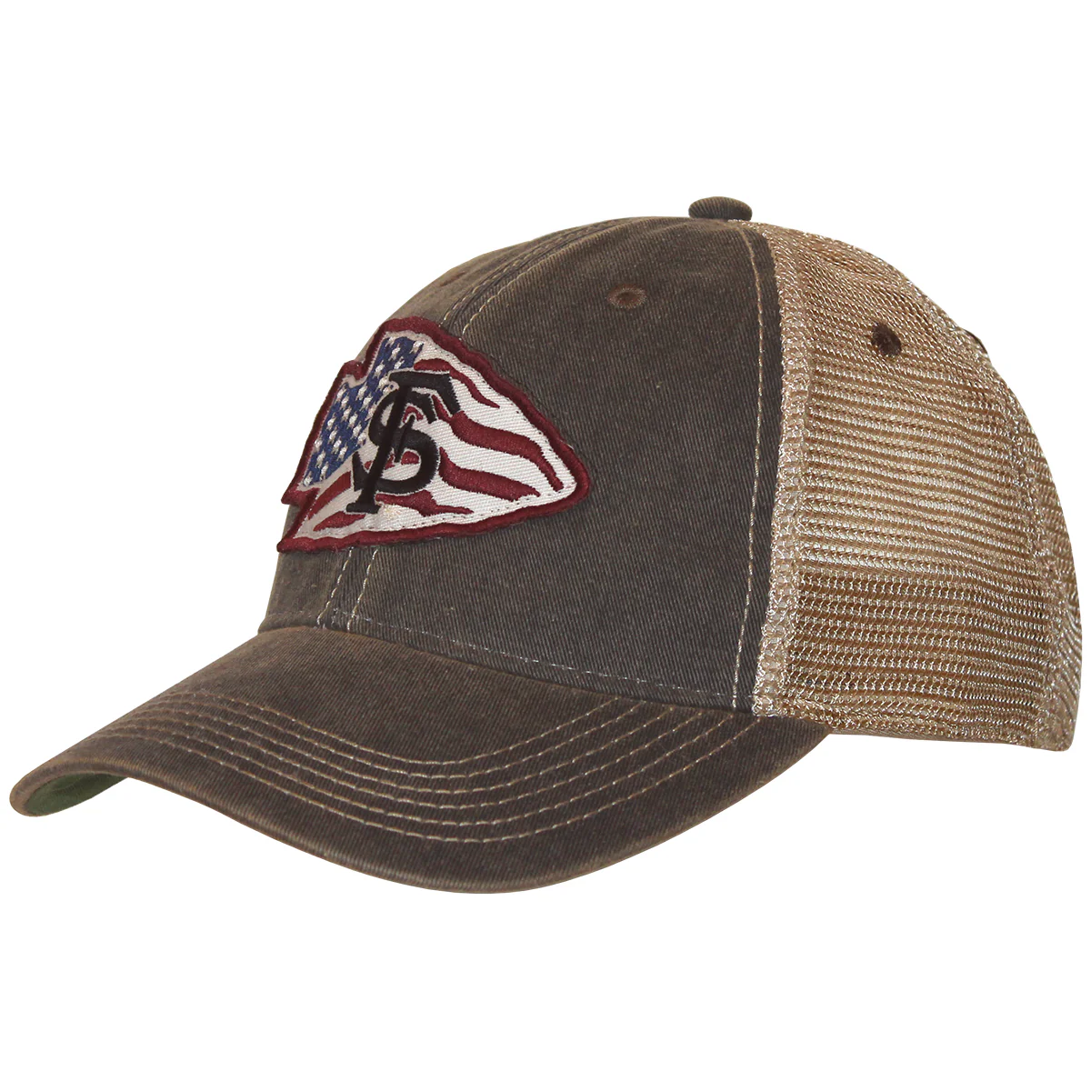 Legacy Veteran's Alliance Arrowhead Patch Adjustable Meshback Trucker - Black - MoB Apparel