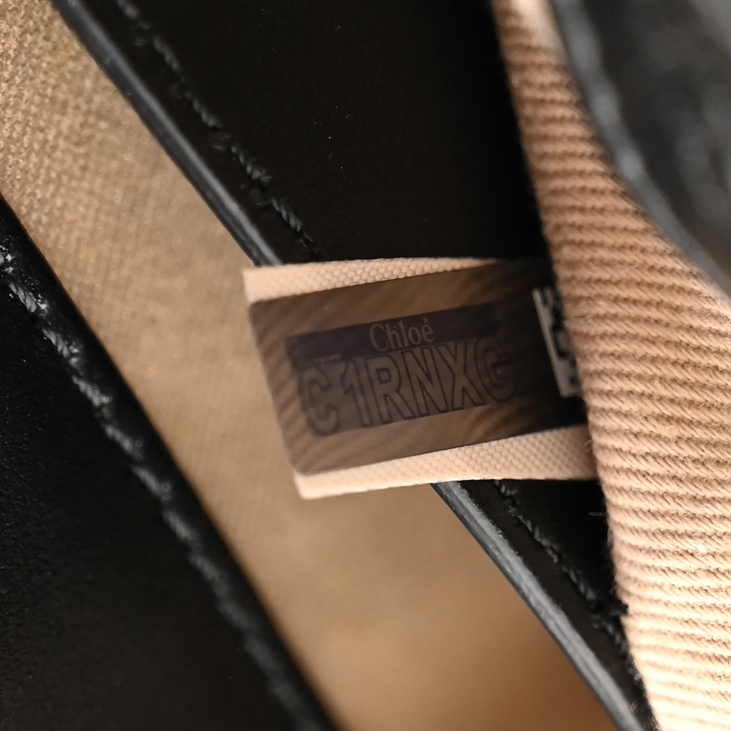 Shiny Calfskin Suede Mini C Double Carry Black - Top Club