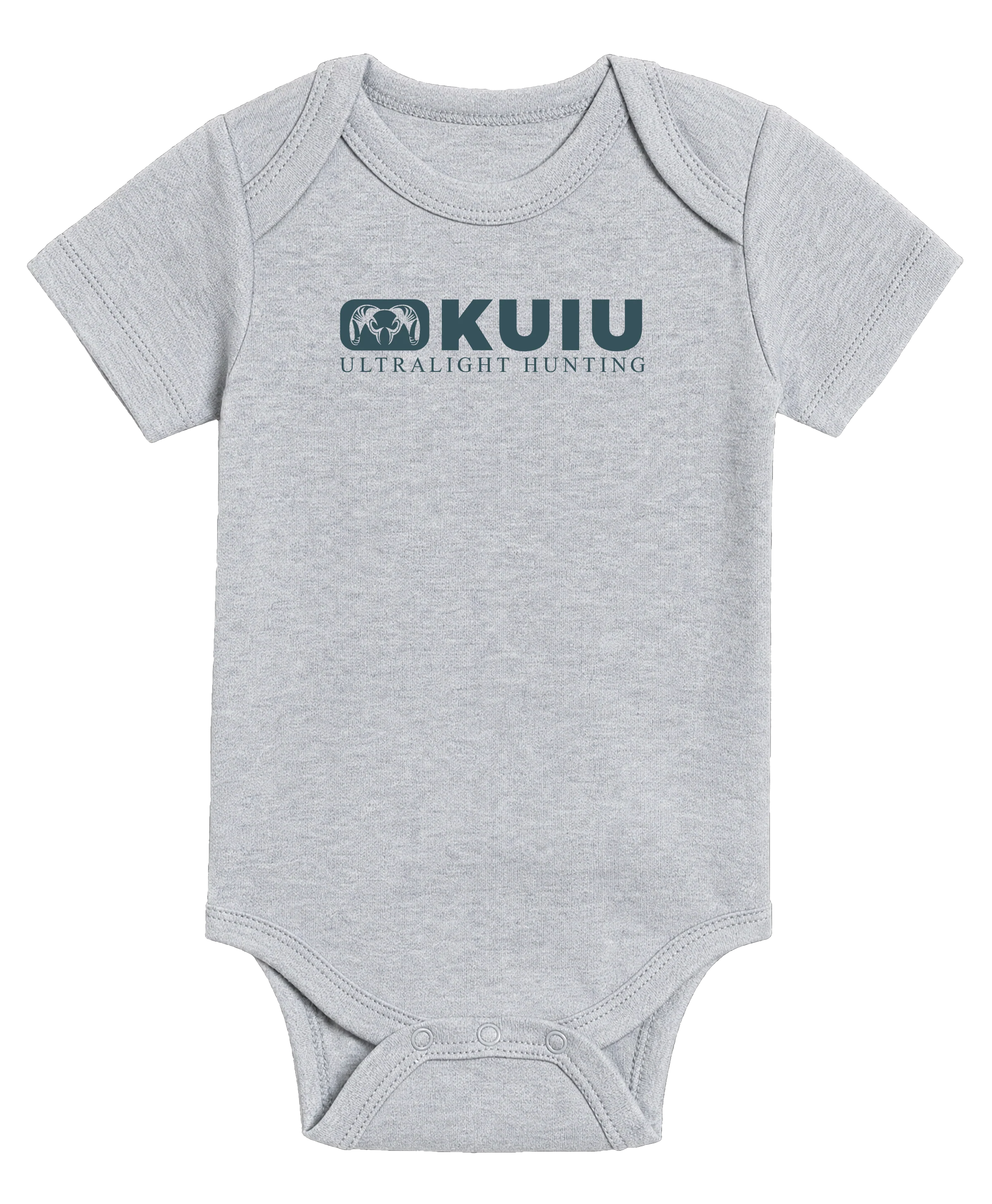 KUIU Block Logo Baby One-Piece | Heather Grey