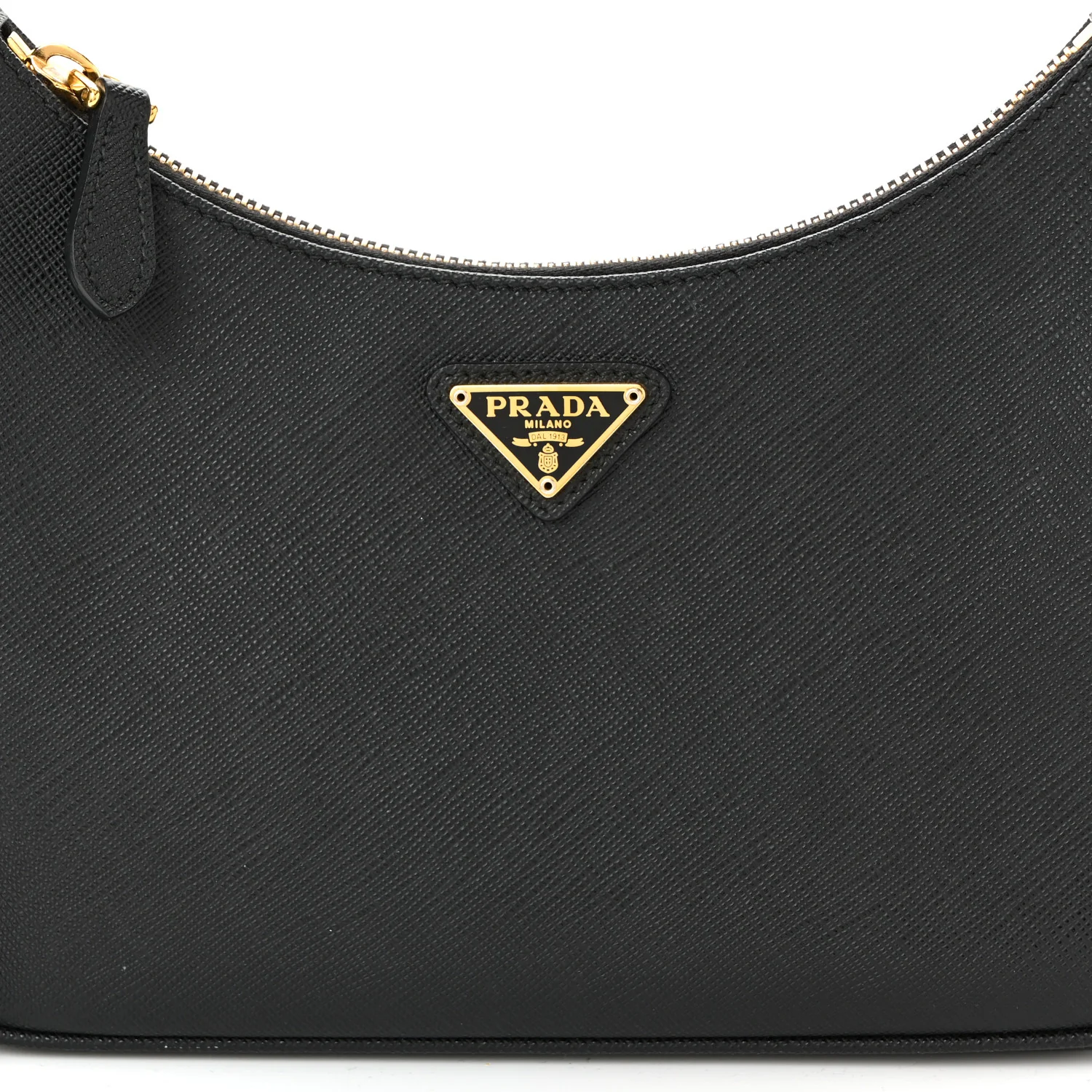 Saffiano Lux Re-Edition 2005 Shoulder Bag Black - Top Club