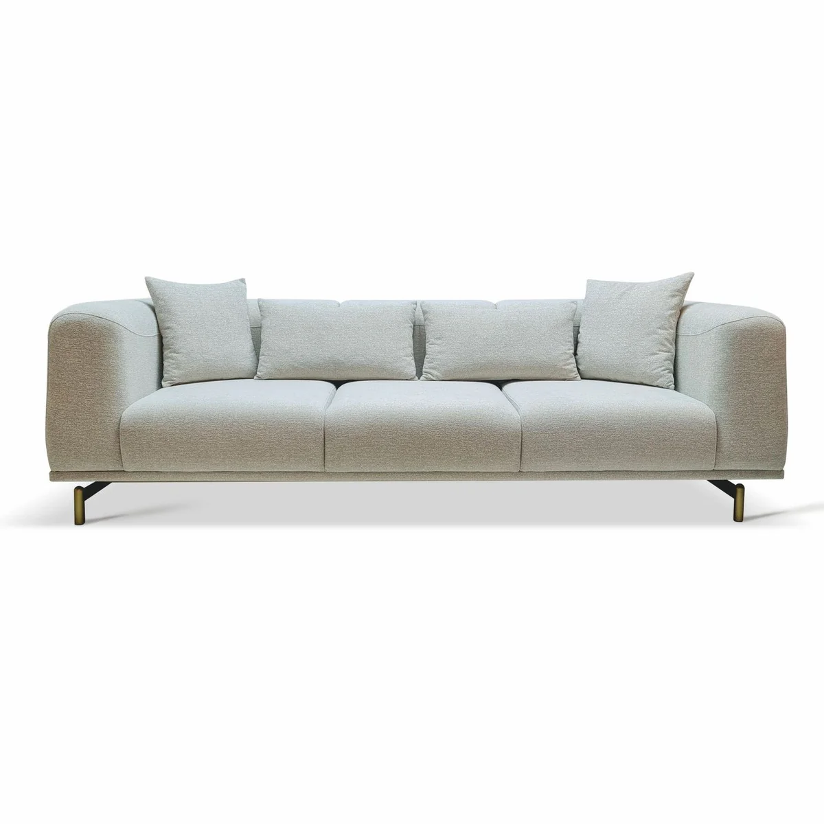 Luxury Sofa Gray / Brass 240 cm - Living Room & Hotel Interior