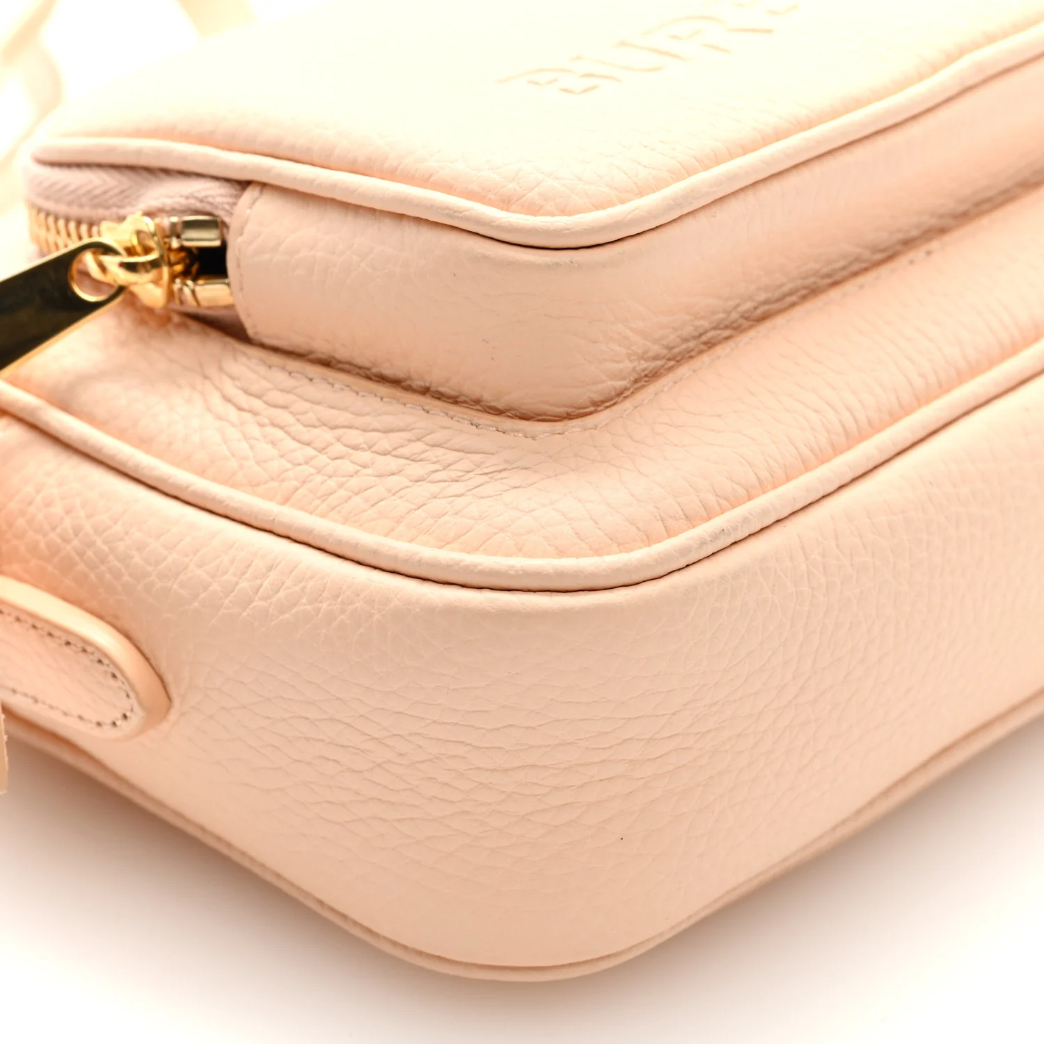 Grained Calfskin Small Camera Bag Peach Pink - Top Club