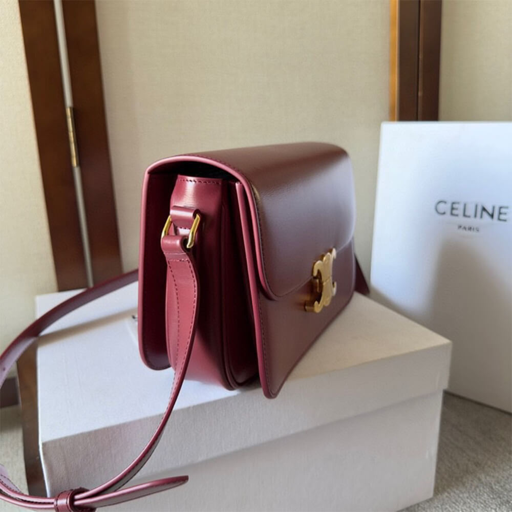 CELINE CLASSIQUE TRIOMPHE BAG in shiny calfskin(HIGH-END GRADE) - Top Club