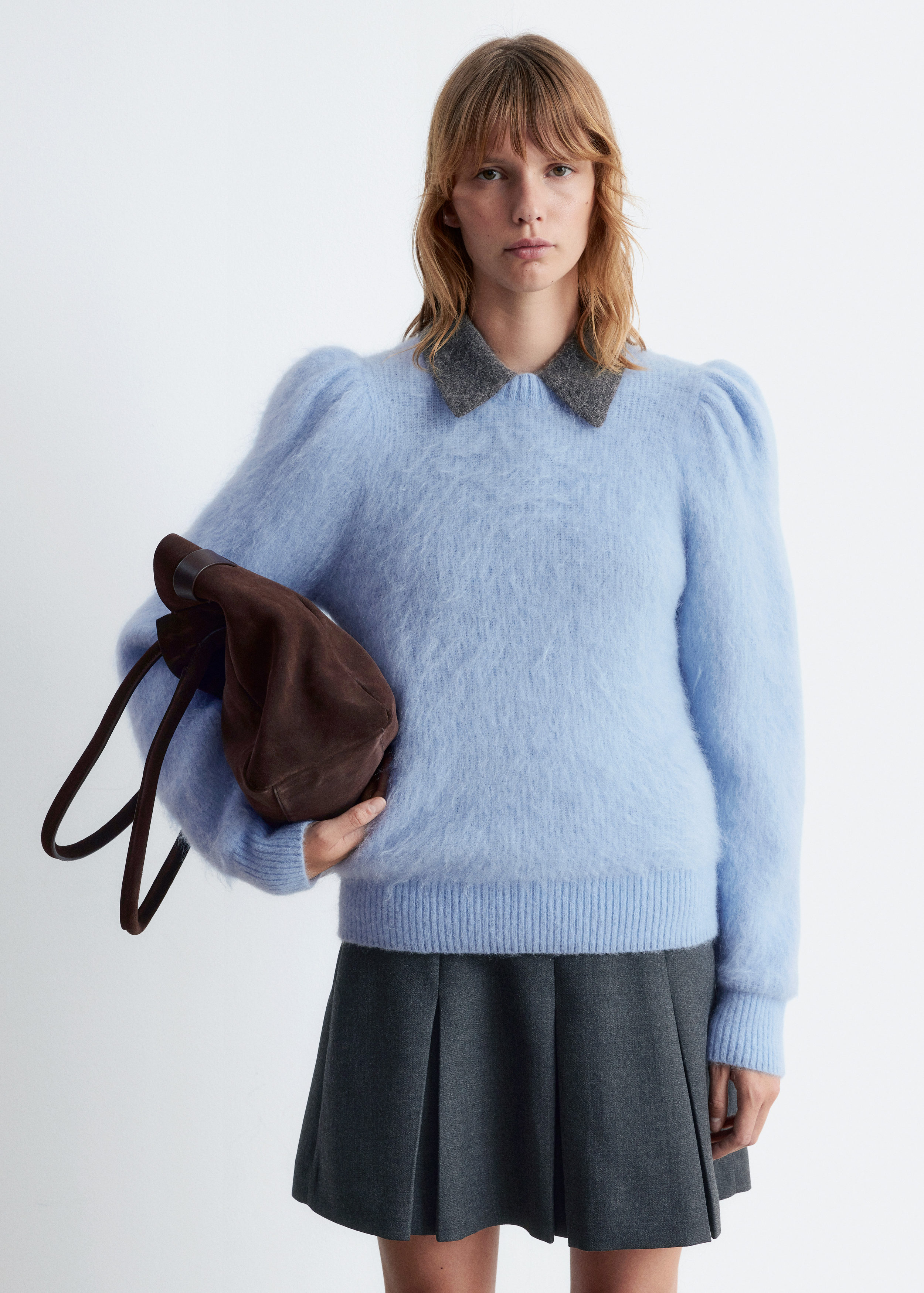 & Other Stories MOHAIR-BLEND PUFF-SLEEVE JUMPER
