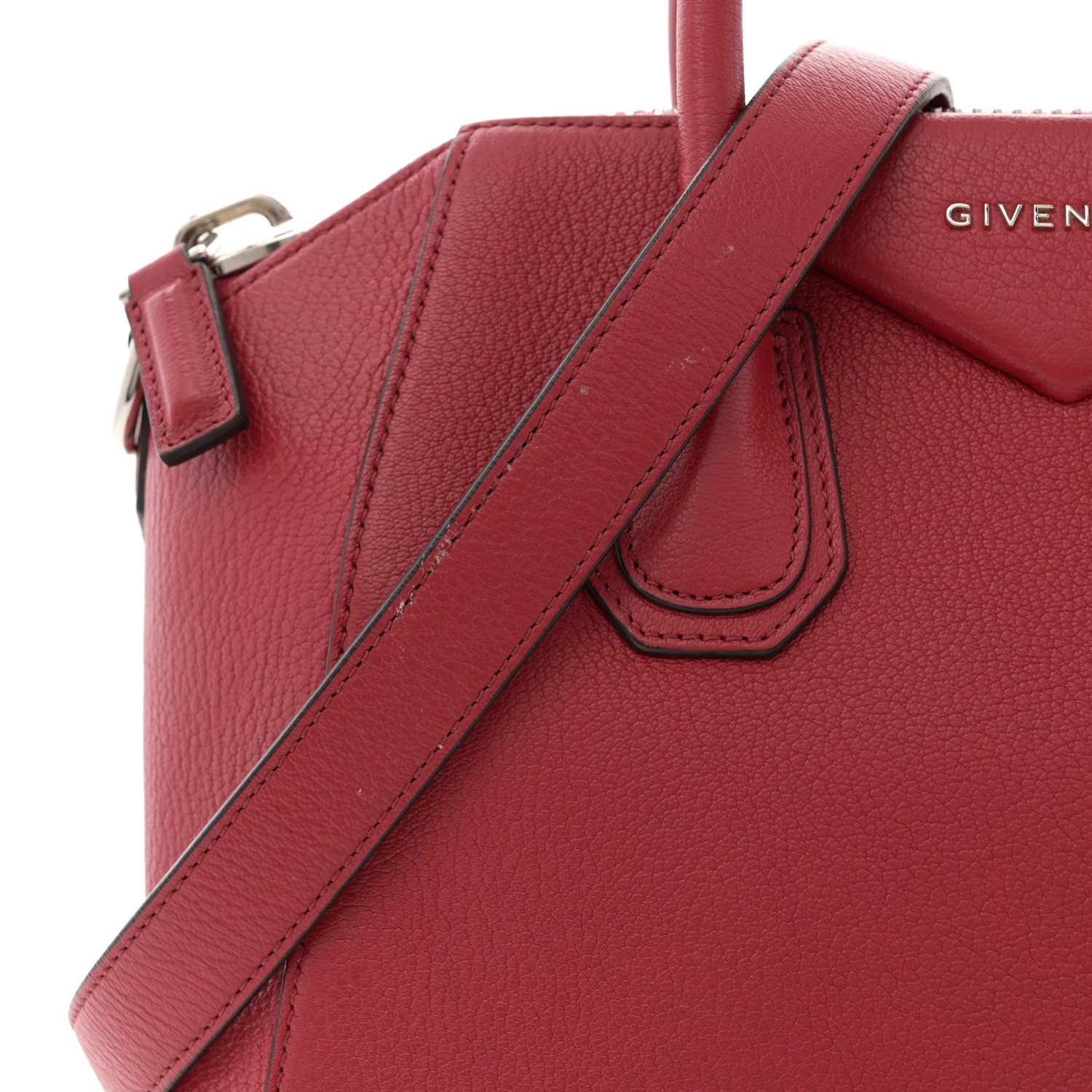 Sugar Goatskin Small Antigona Vermillon - Top Club