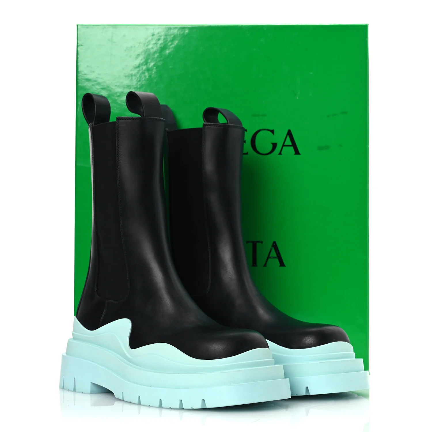 Calfskin Womens The Tire Chelsea Boots 39 Black Flannel - Top Club