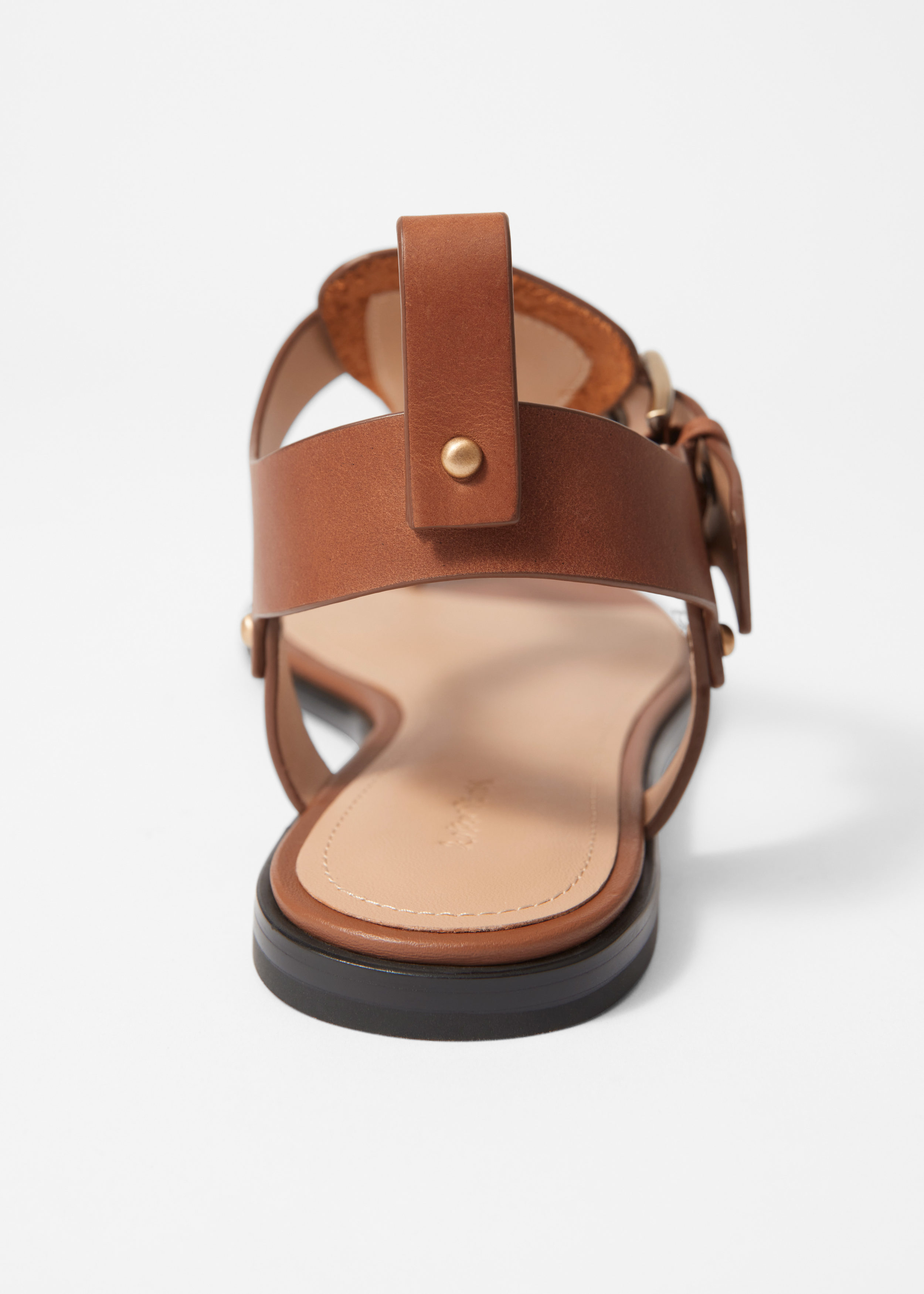 & Other Stories ANKLE-STRAP LEATHER SANDALS