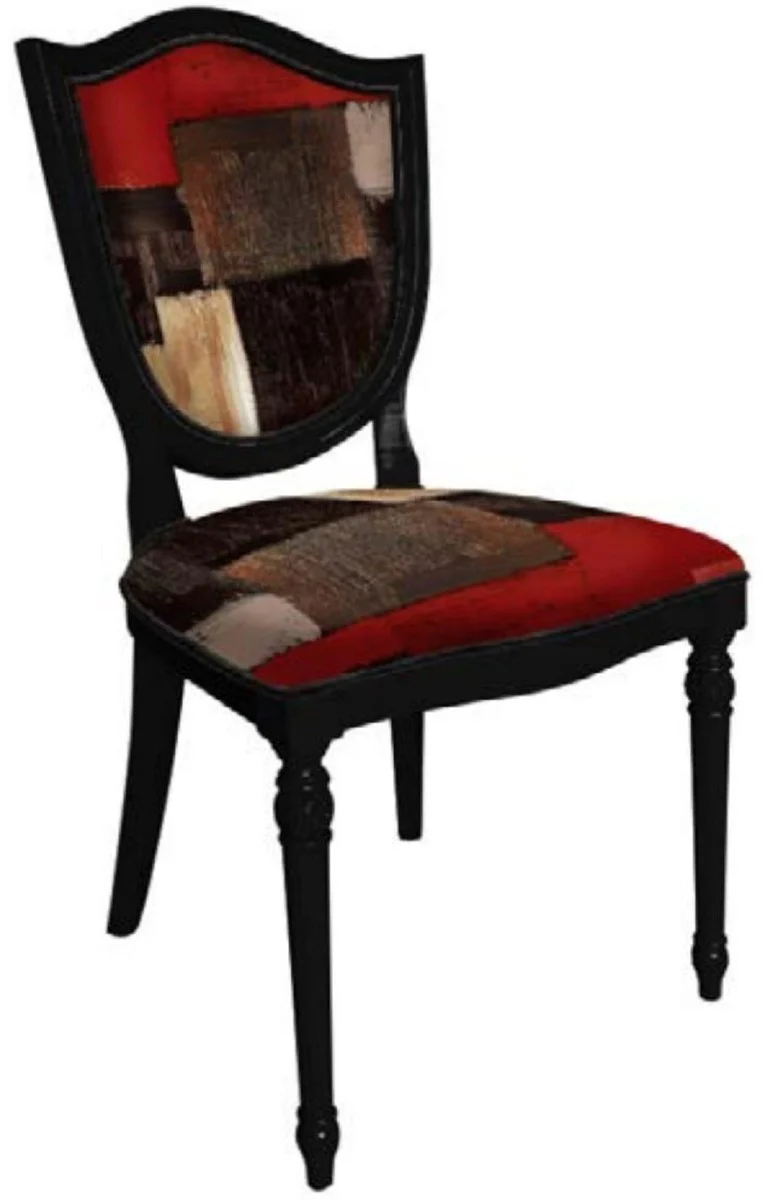 Art Deco Dining Chair Set Multicolor / Black - 6 Handmade Art Deco Kitchen Chairs - Art Deco Dining Room Furniture