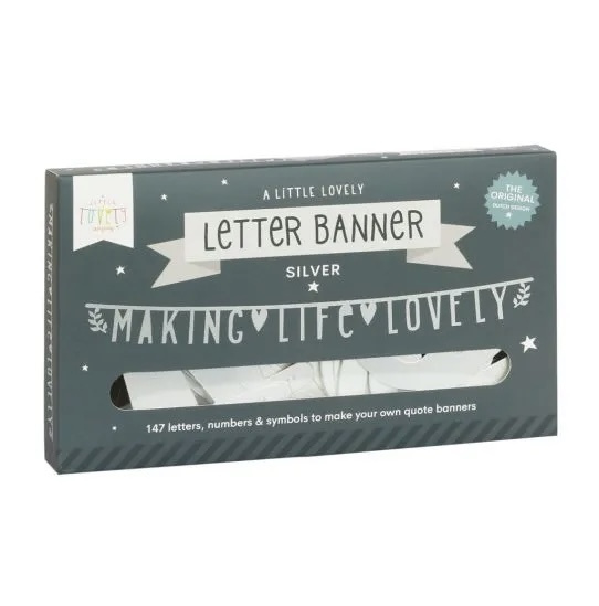 Letter banner zilver #1
