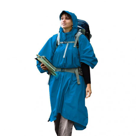 Sea to Peak Nylon Tarp azul - Poncho impermeable de lluvia