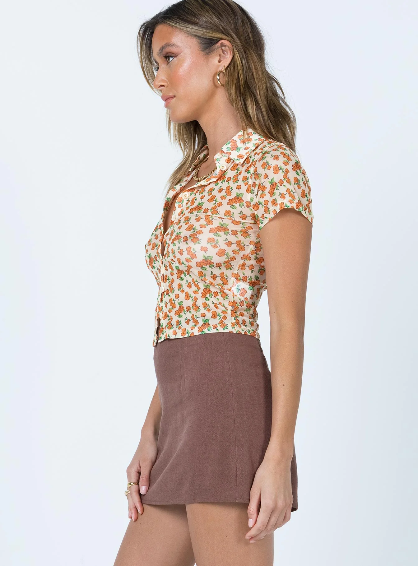 Selby Mini Skirt Brown