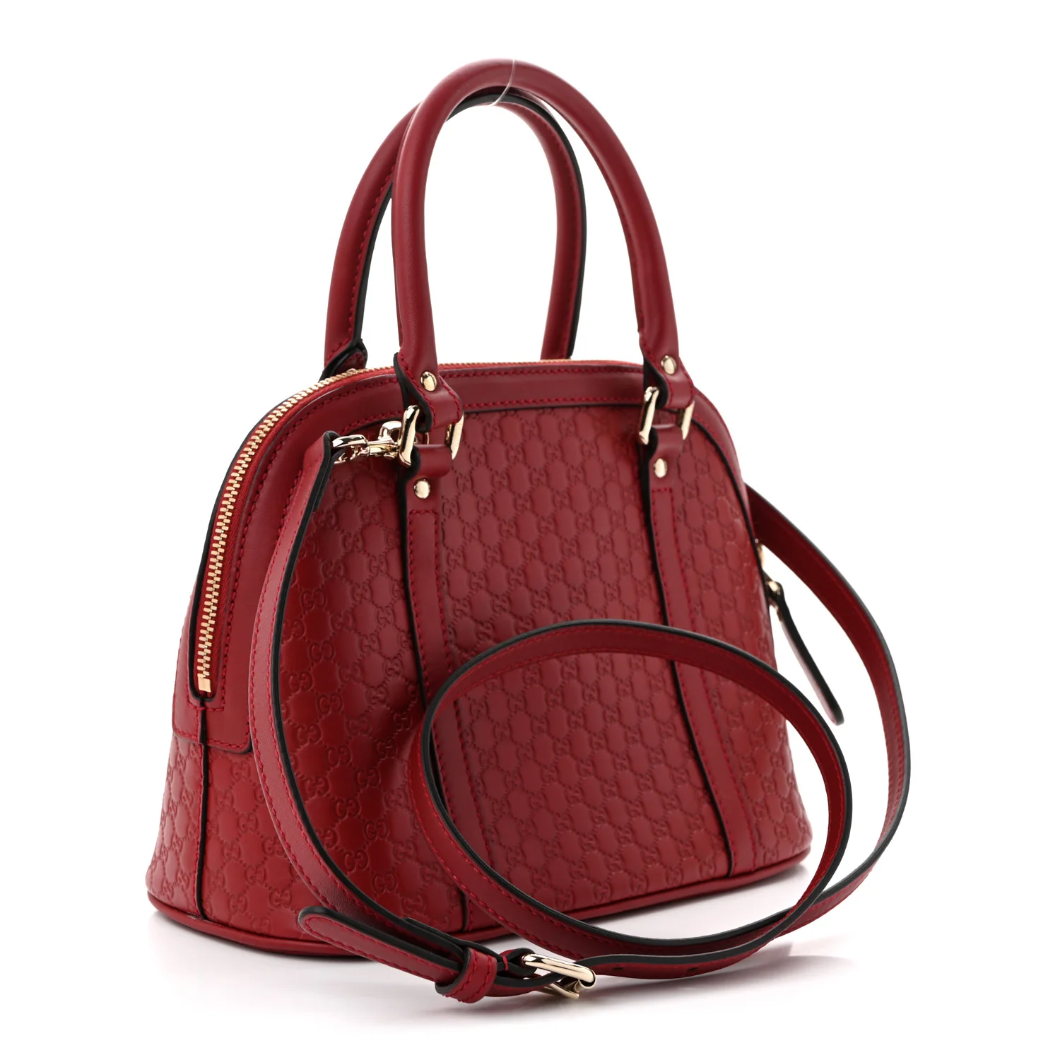 Soft Microguccissima Mini Dome Bag Rosso - Top Club