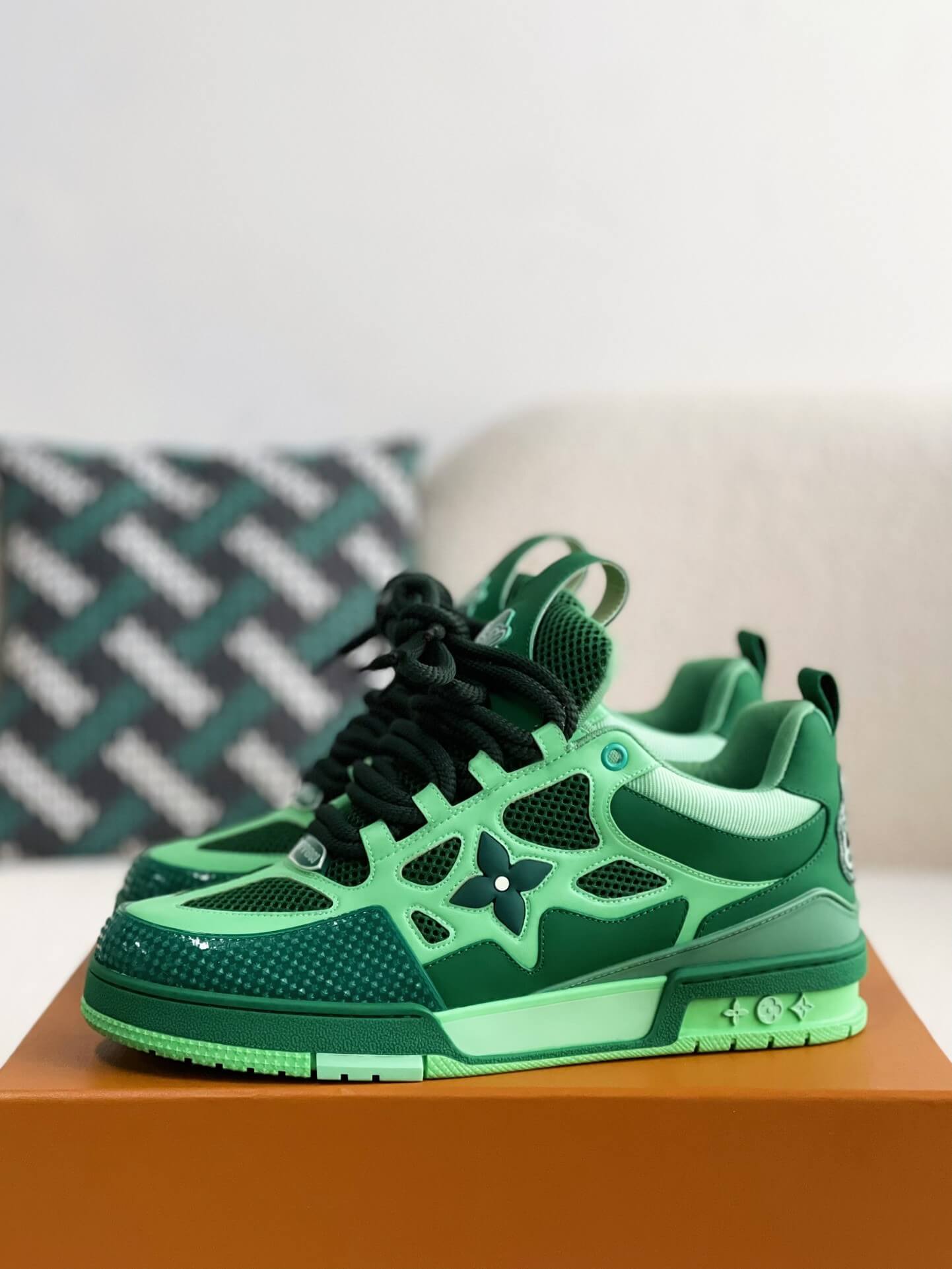 Louis Vuitton LV Skate Trainer Green Sneaker - Sneaker Replica Workshop