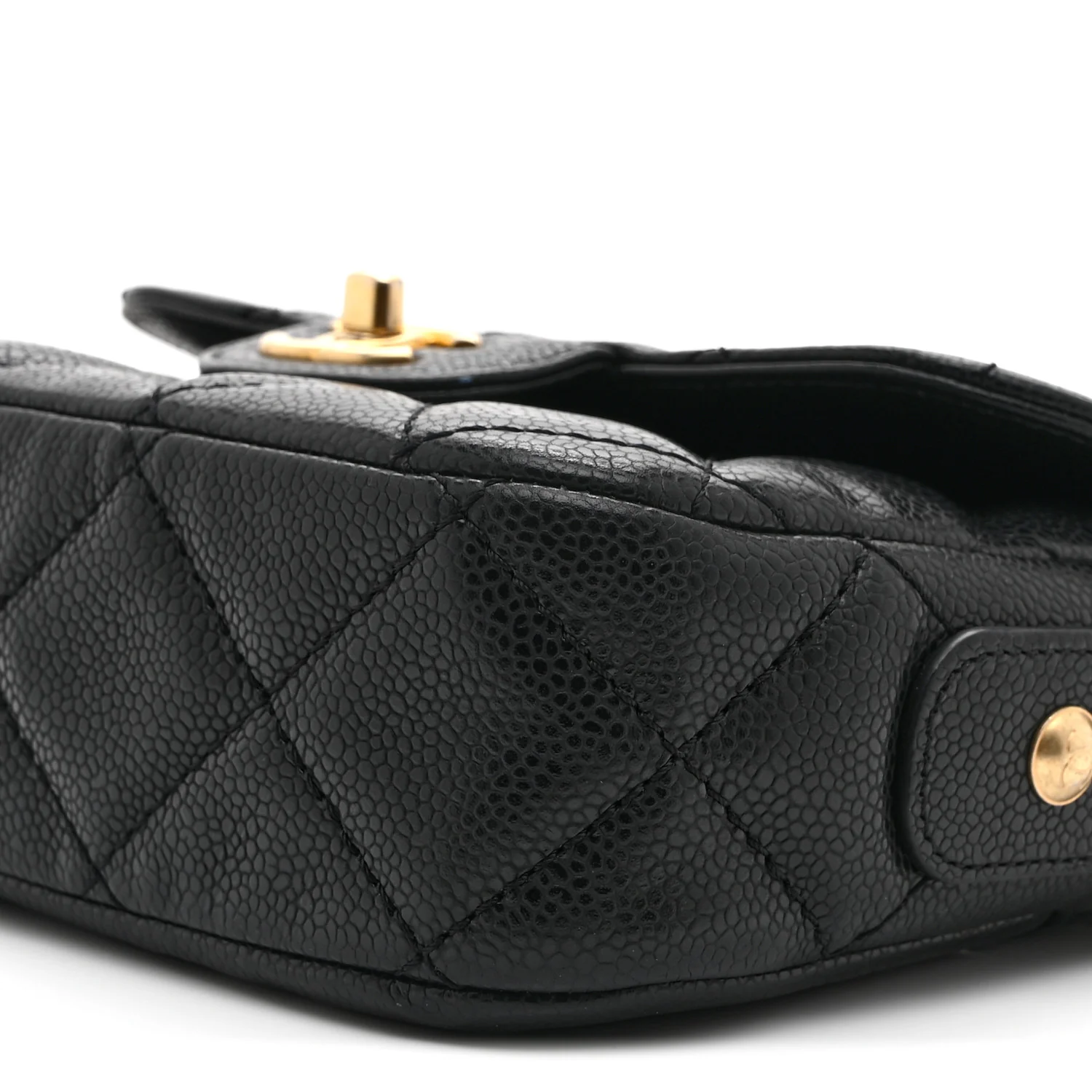 Caviar Quilted Mini Chain Flap Black - Top Club