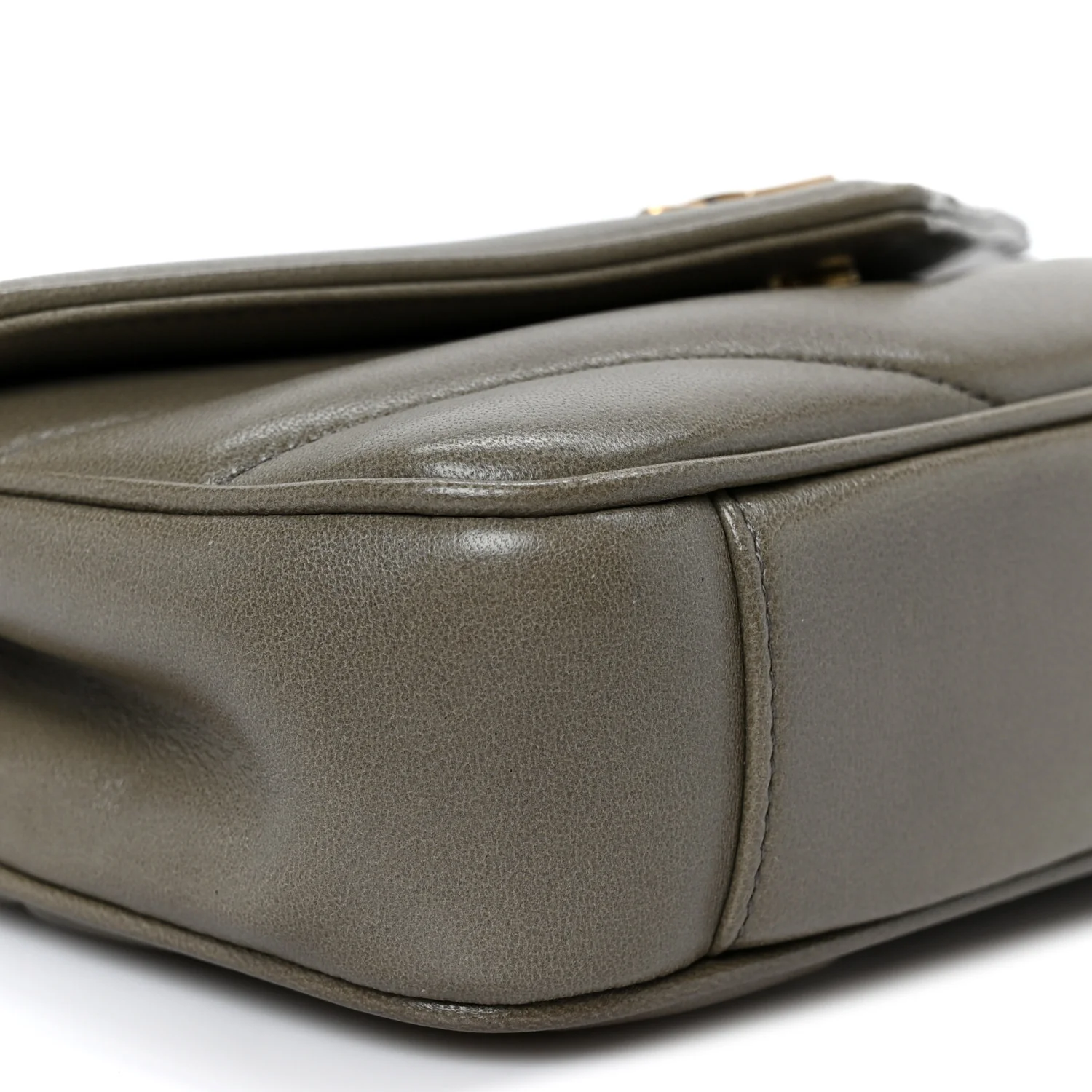 Lambskin Chevron Quilted Mini LouLou Dark Strong Moss - Top Club