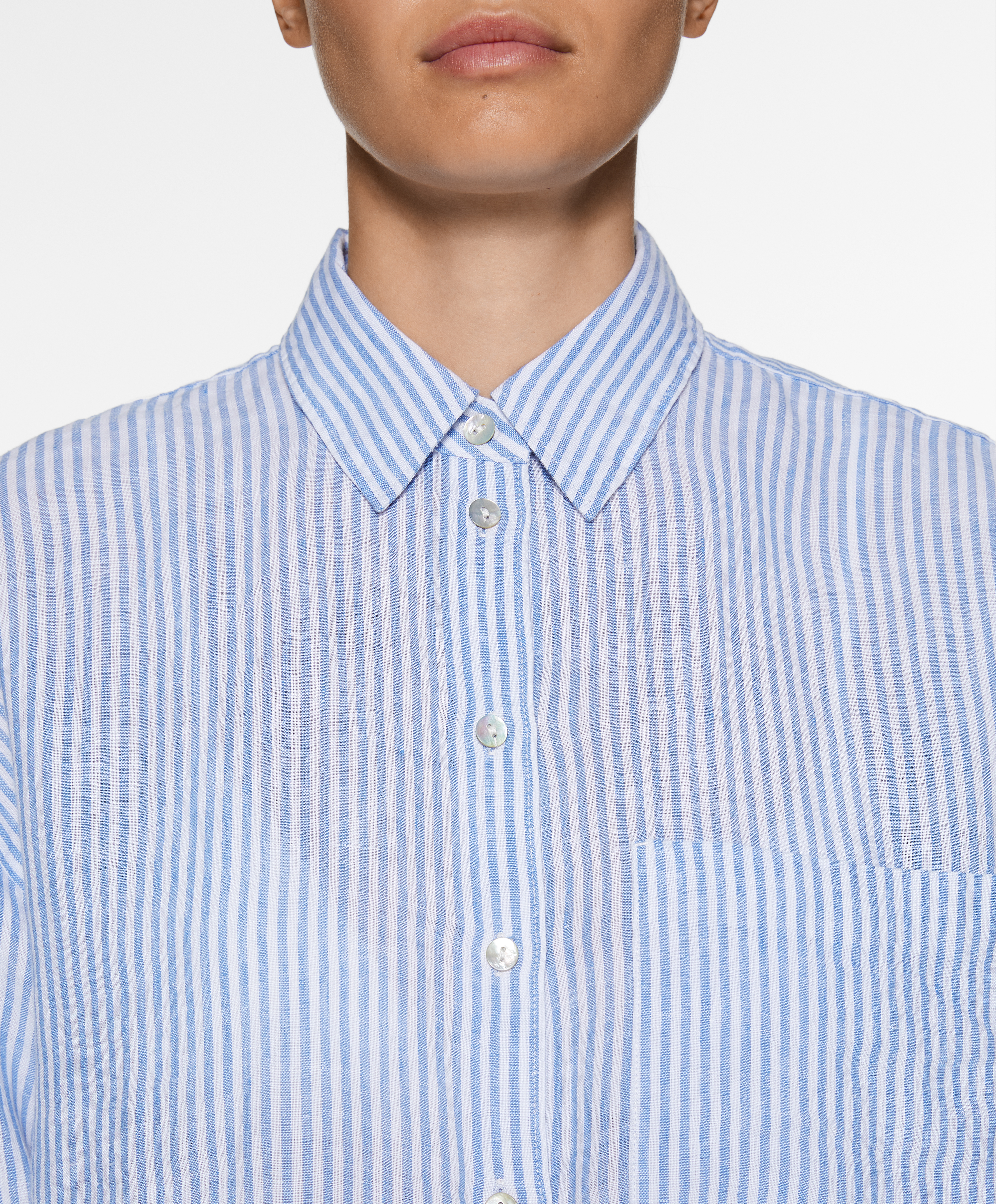 OYSHO 100% linen long-sleeved shirt