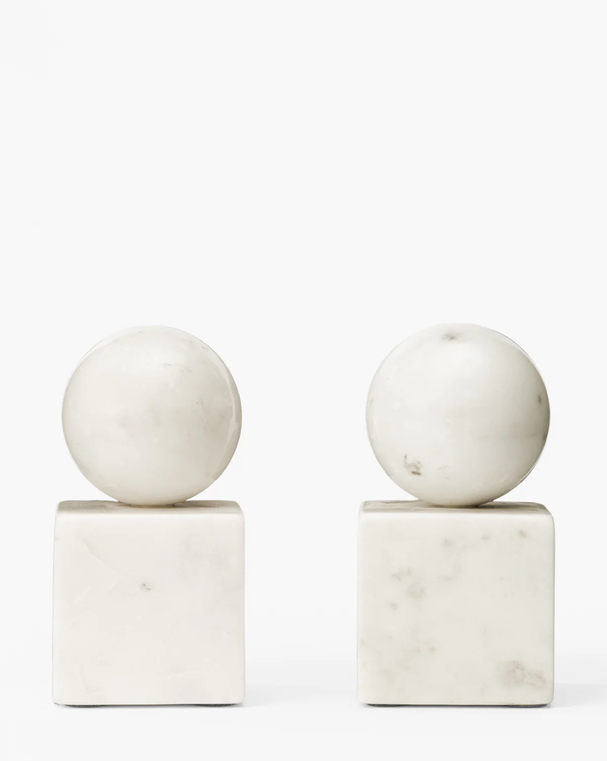 Marble Geometric Bookends (Set of 2)
