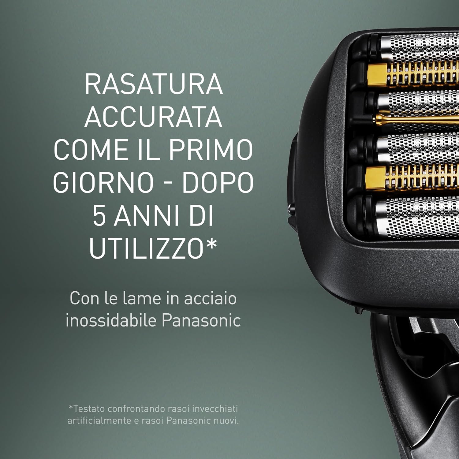 Panasonic Series 900+ ES-LS6A Rasoio Elettrico da Uomo a 6 Lame Wet & Dry, Rasoio Elettrico con Sensore Barba Sensibile, Sistema di Pulizia Automatica e Ricarica