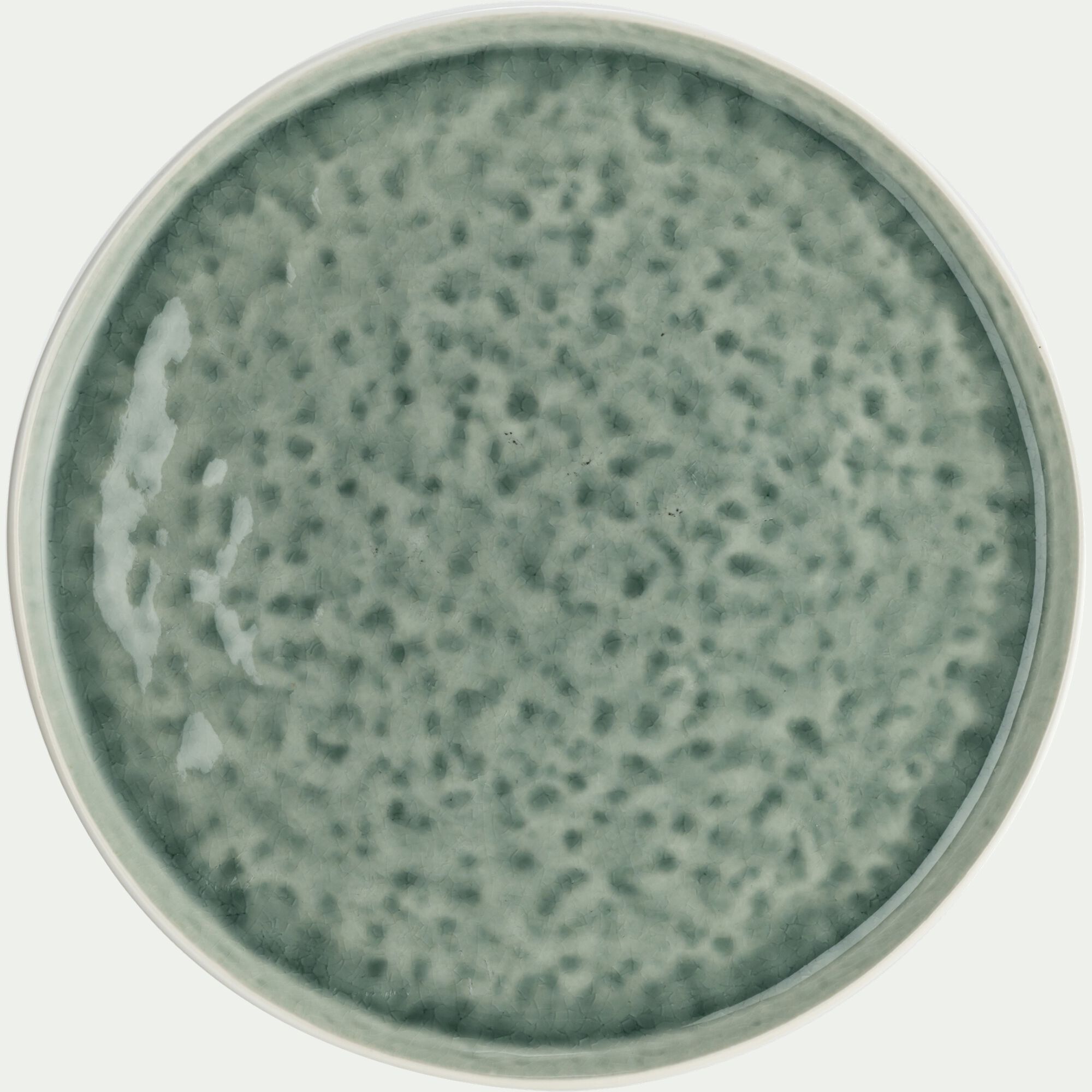 FRIOUL - Assiette plate en grès D27,3cm - bleu