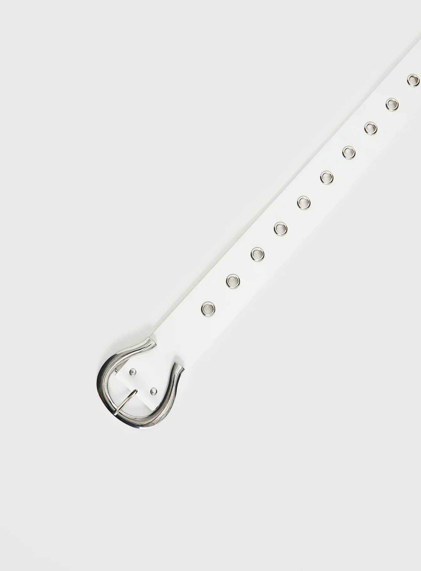 Aemelia Stud Detail Belt White