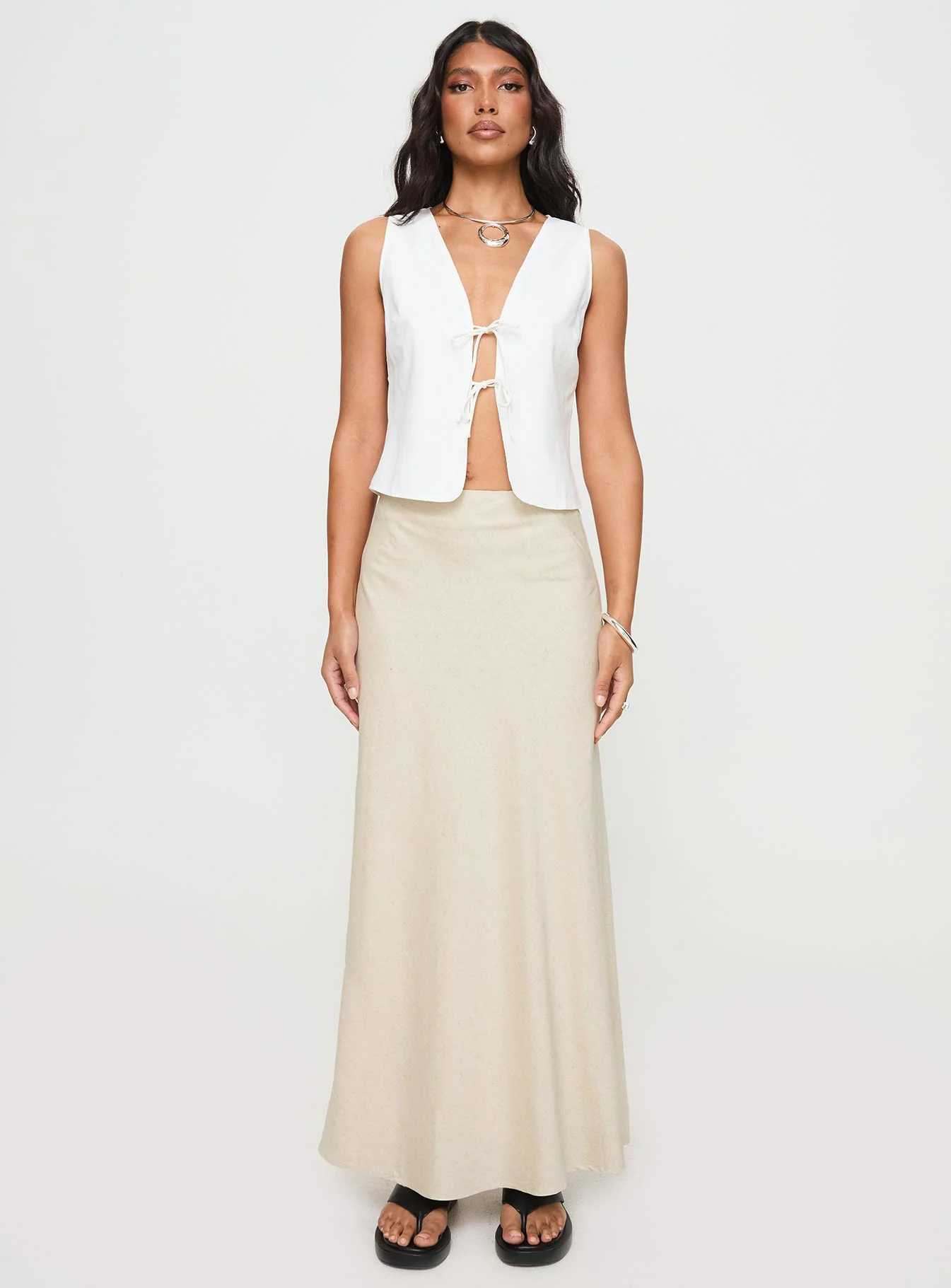 All In Maxi Skirt Beige