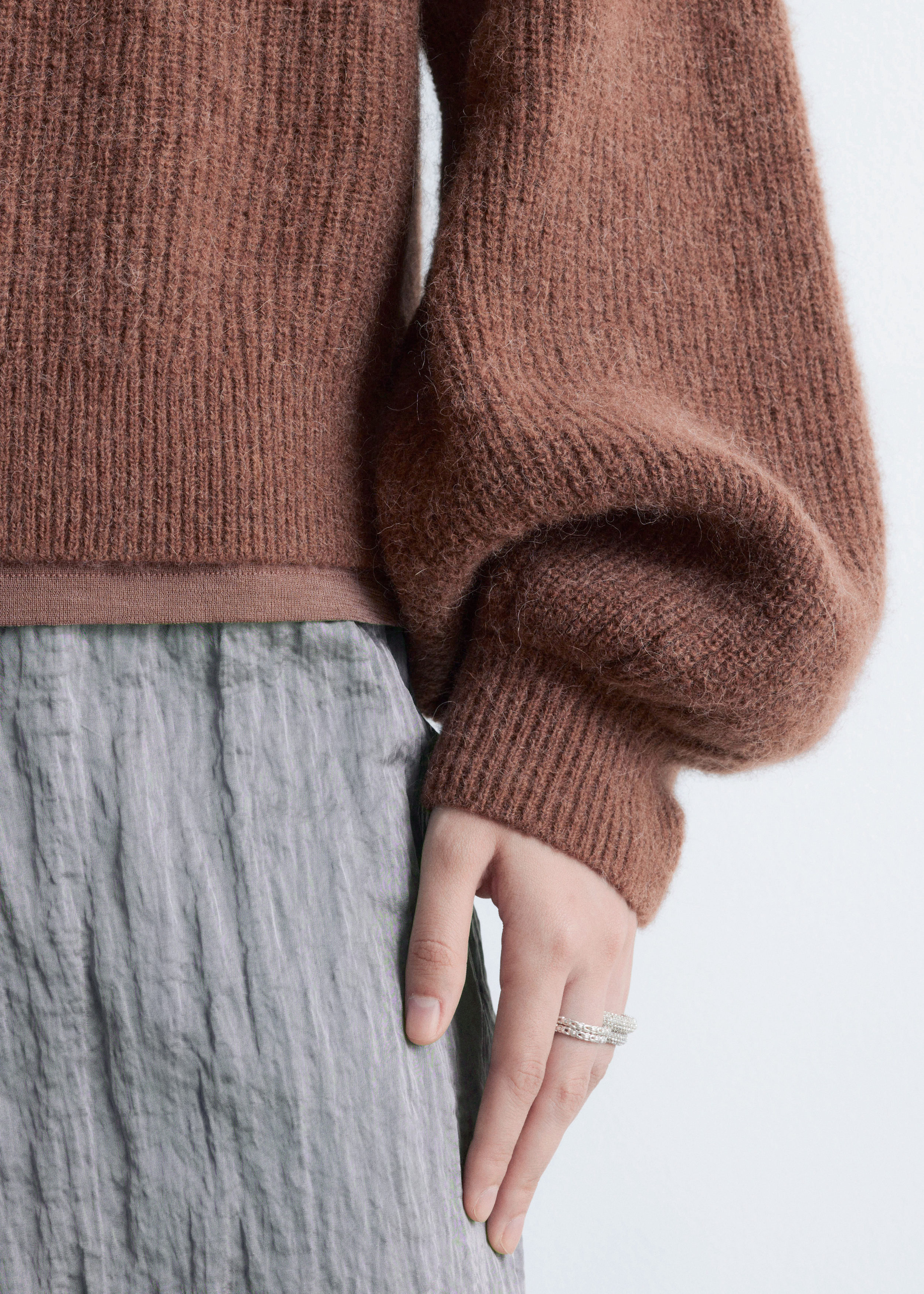 & Other Stories ALPACA-BLEND BALLOON-SLEEVE JUMPER