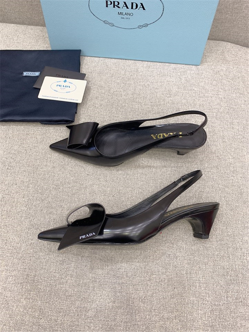 prada catwalk new cat heel origami back empty shoes - Sneaker Replica Workshop