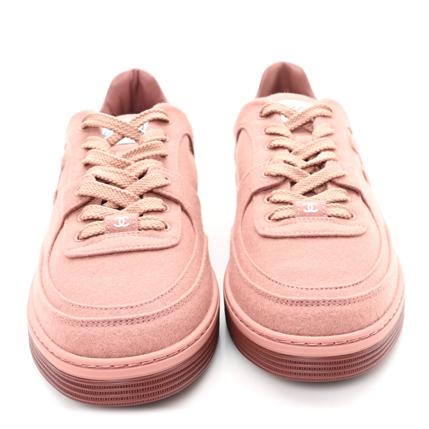 Wool Mixed Fibers Womens CC Sneakers 39 Pink - Top Club