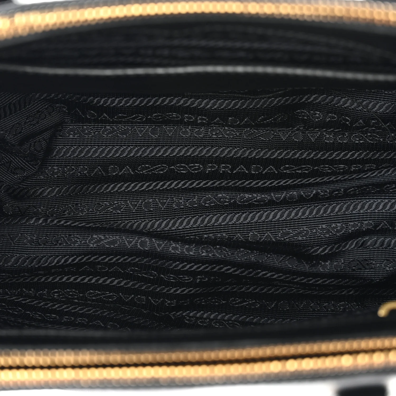 Saffiano Small Galleria Double Zip Tote Black - Top Club