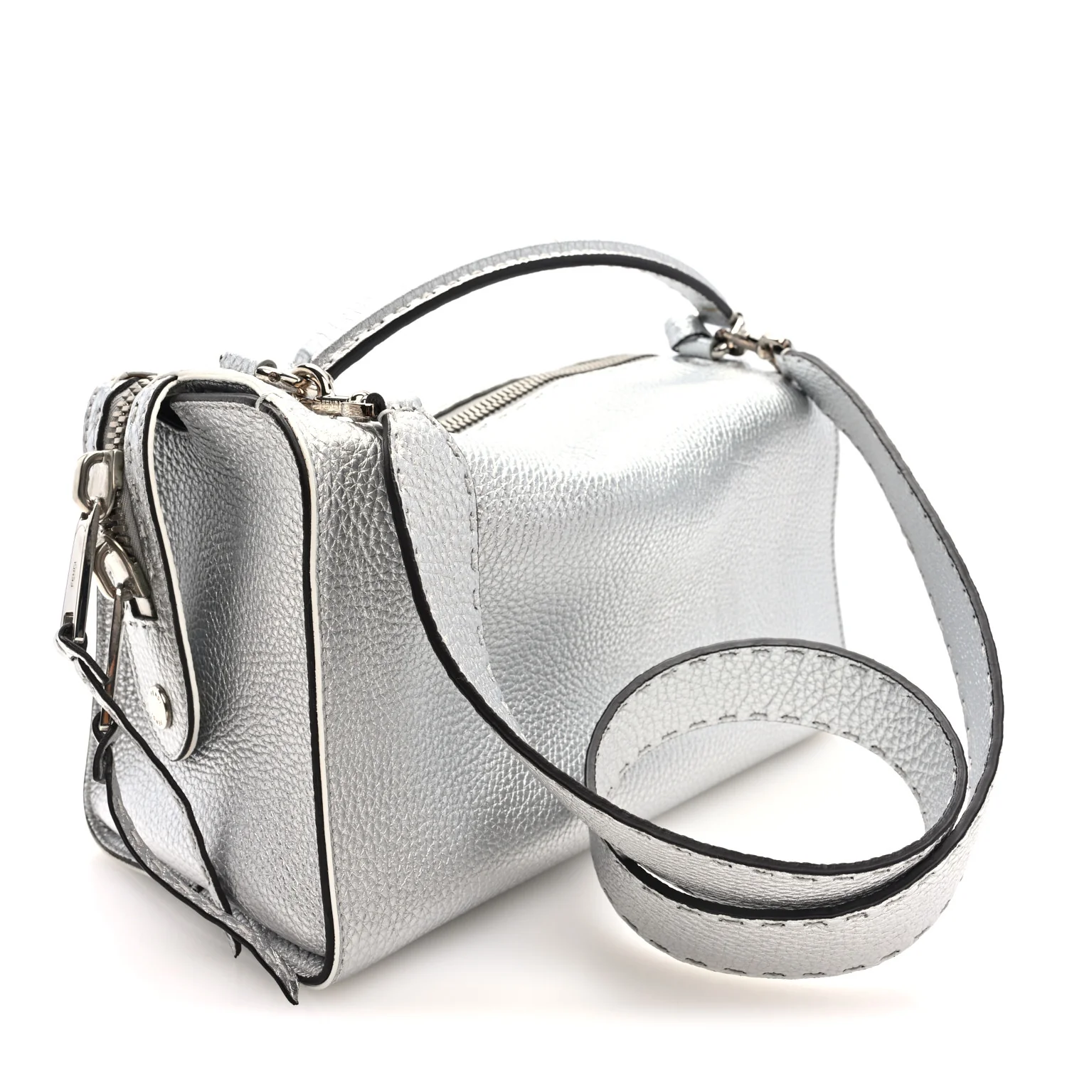 Cuoio Romano Lux Selleria Lei Boston Tote Argento - Top Club